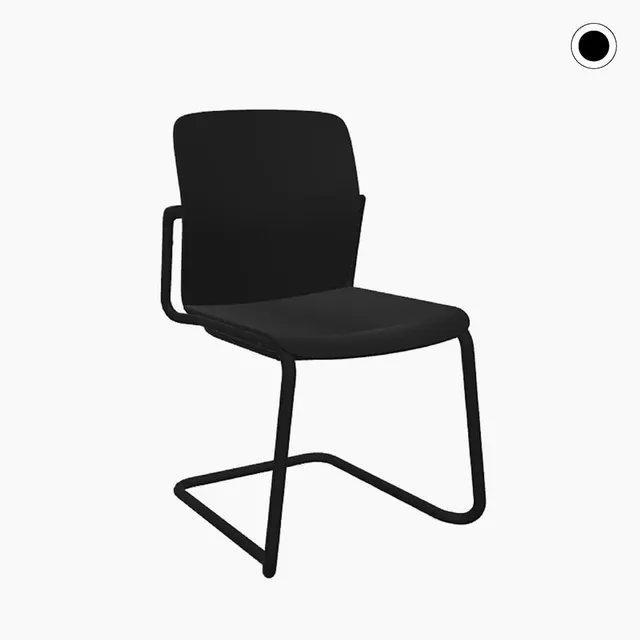 lento-freischwinger-light-2-0-stapelstuhl-schwarz-stapelbar image 1