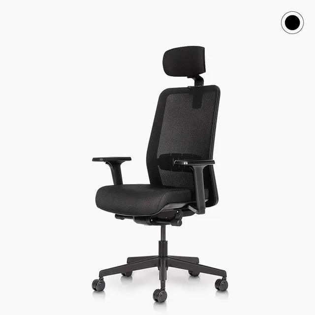 lento-proto-b-rostuhl-mit-kopfst-tze-netzr-cken-schwarz image 1