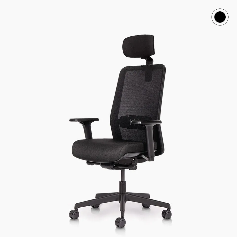 lento-proto-b-rostuhl-mit-kopfst-tze-netzr-cken-schwarz image 1