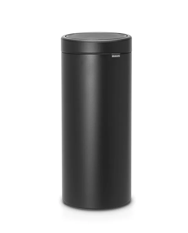 brabantia-touch-bin-m-lleimer-schwarz-30l-stahl-soft-touch image 1