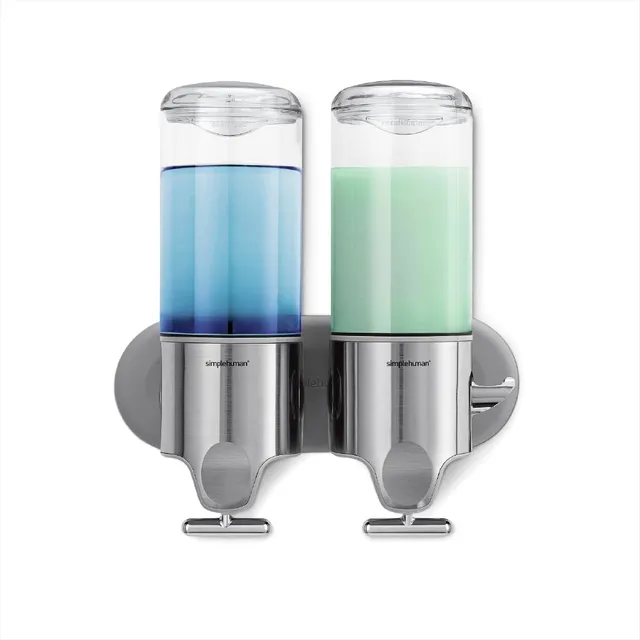 simplehuman-bt1028-wandspender-doppelt-2x444-ml-edelstahl image 1