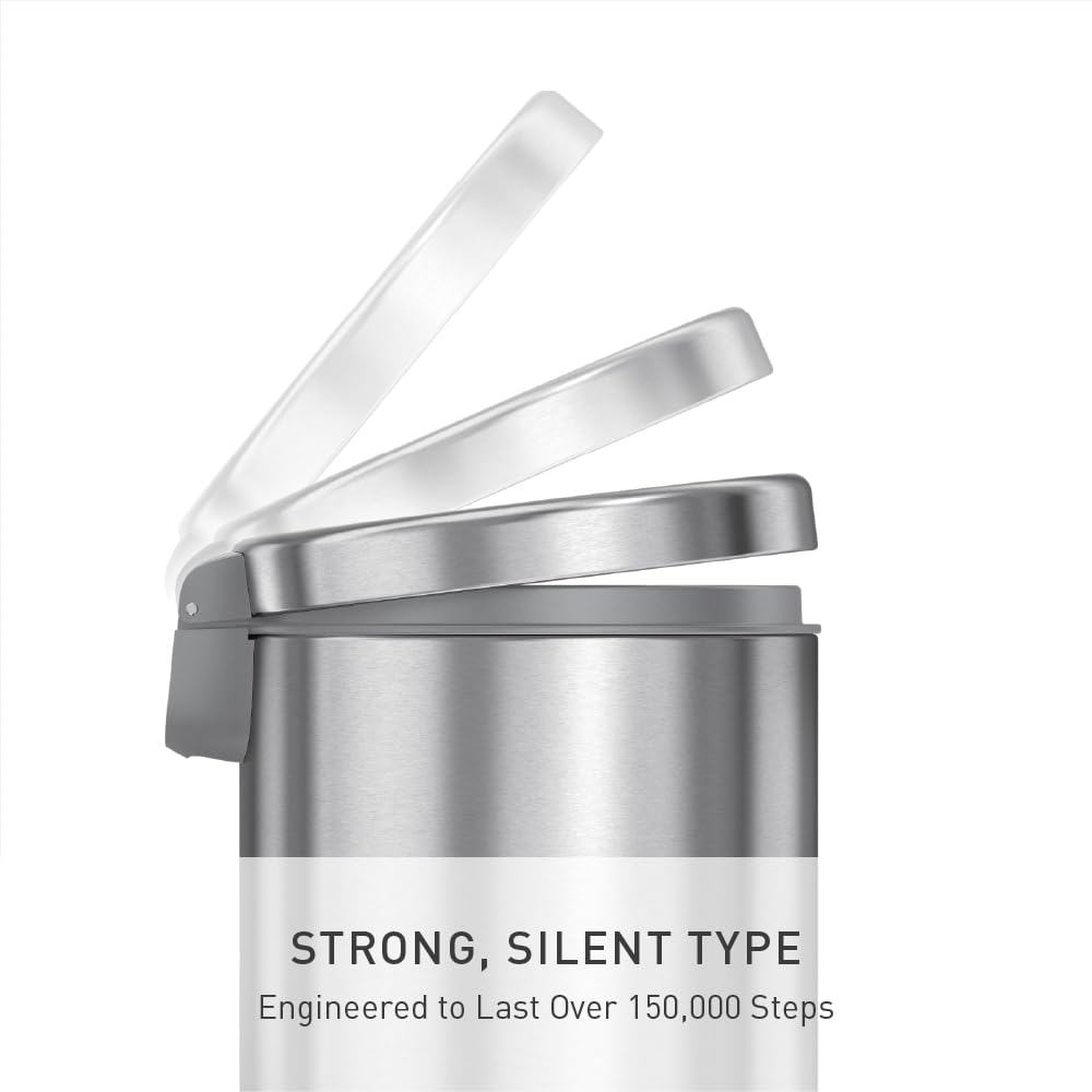 simplehuman-treteimer-cw1852cb-4-5l-edelstahl-rund image 3