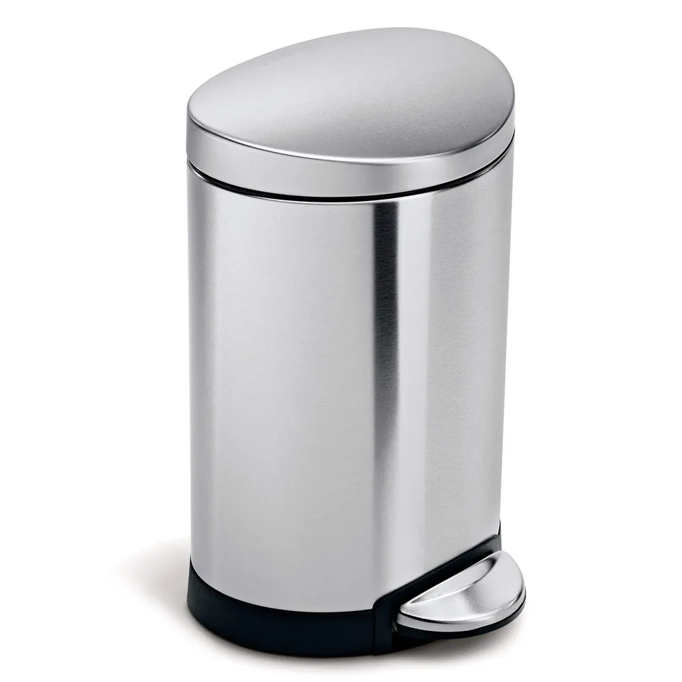 simplehuman-cw1834cb-treteimer-6-l-halbrund-geb-rsteter-stahl image 1