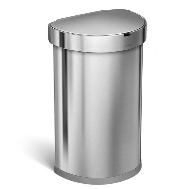 simplehuman-st2009-sensorabfalleimer-45-l-grau-edelstahl image 1