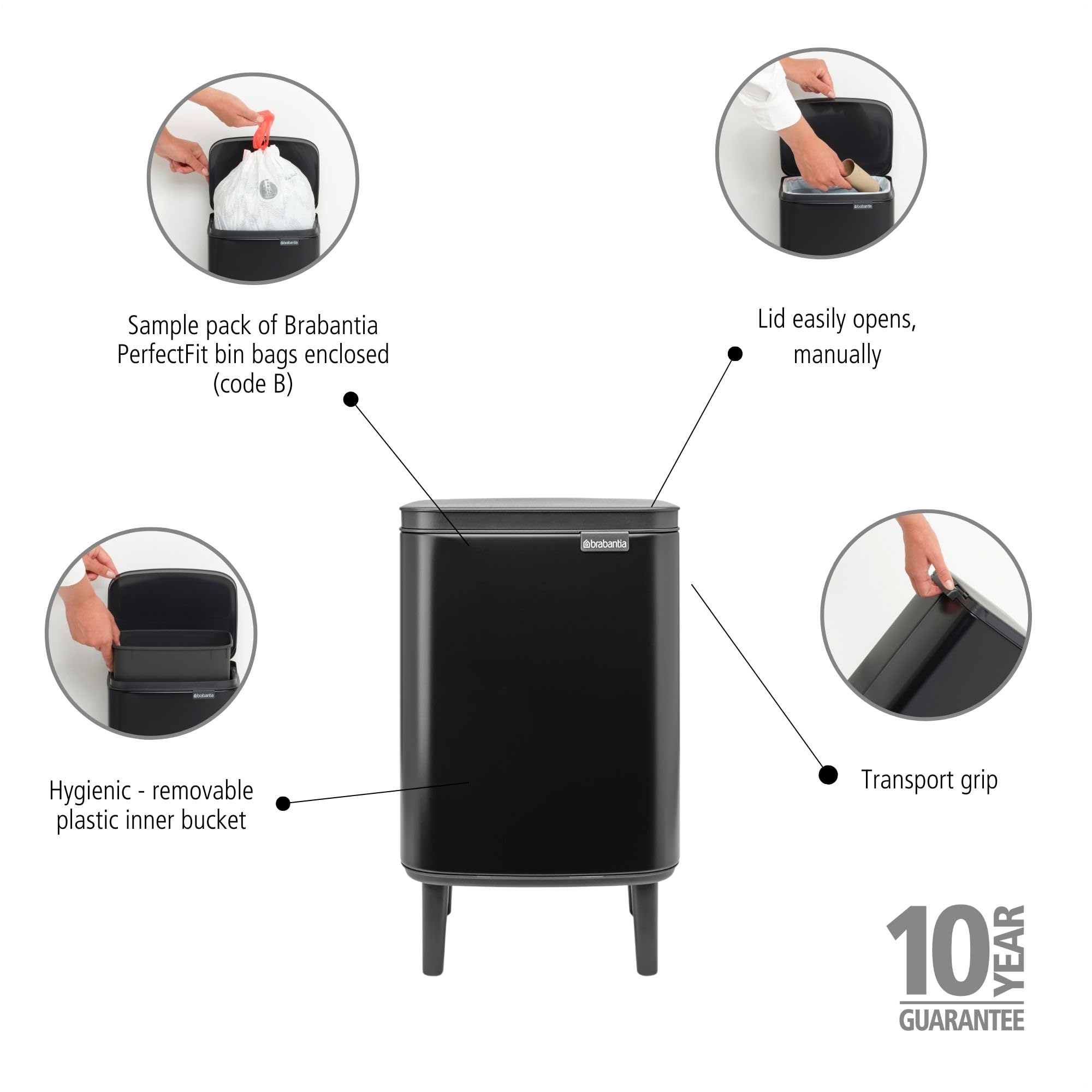 brabantia-bo-hi-m-lleimer-mattschwarz-7l-soft-close image 4