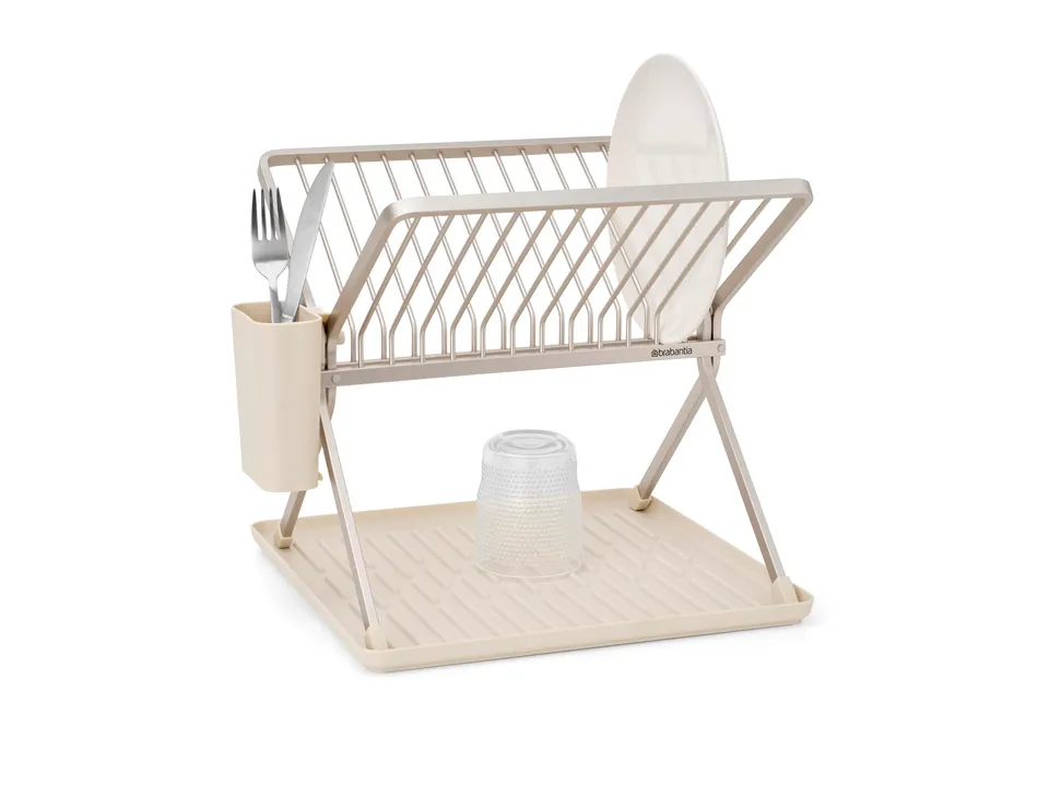 brabantia-sinkside-geschirrabtropfgestell-faltbar-soft-beige-13-teller image 1