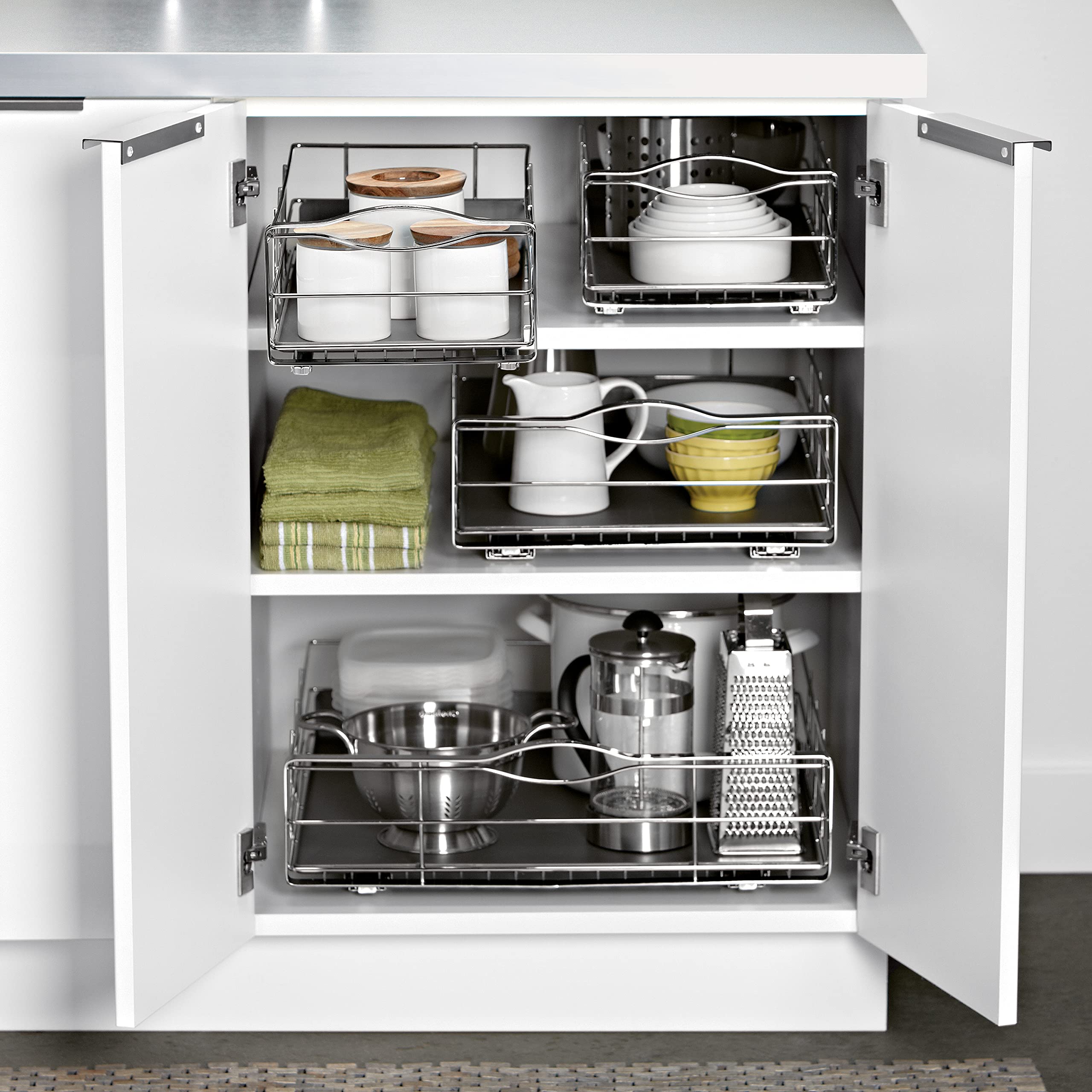 simplehuman-schrankorganisator-22-8cm-ausziehbar-grau image 4