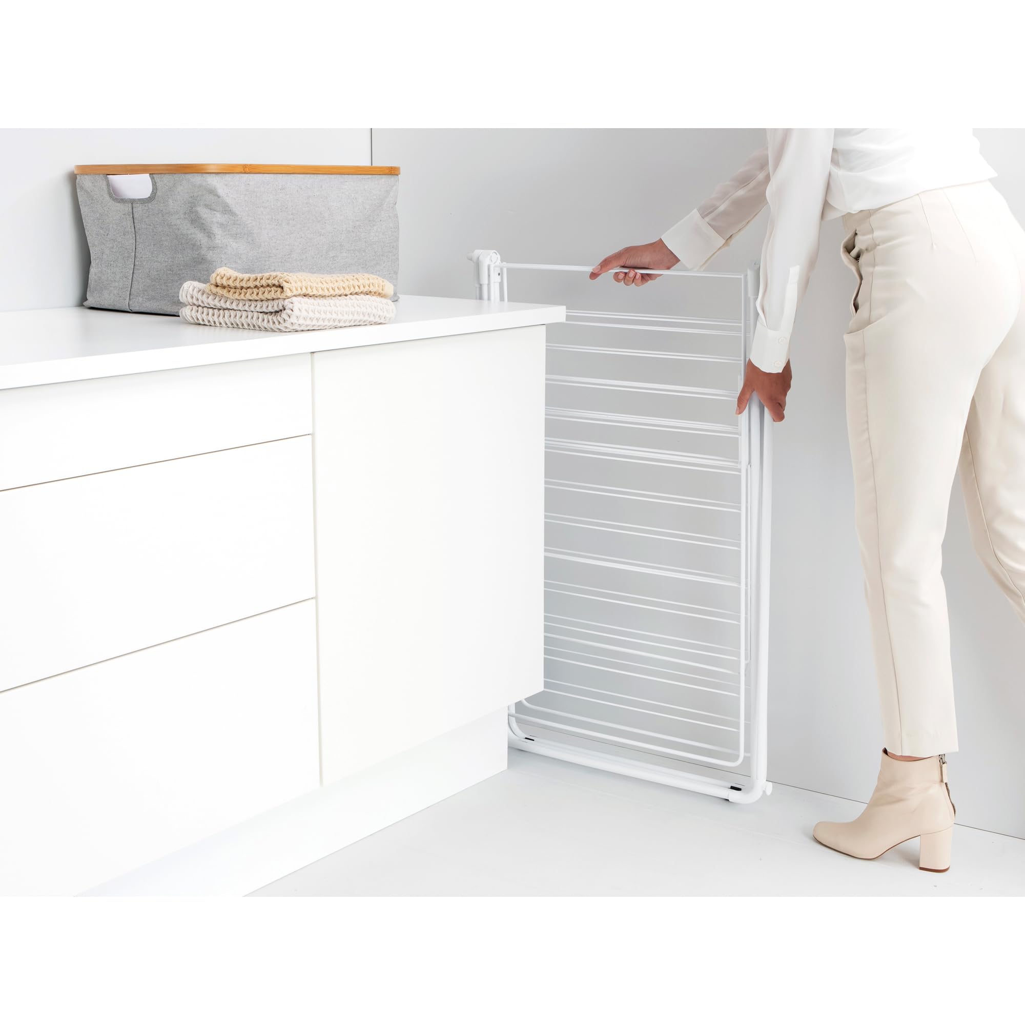 brabantia-hangon-w-schest-nder-25-m-wei-edelstahl-klappbar image 2