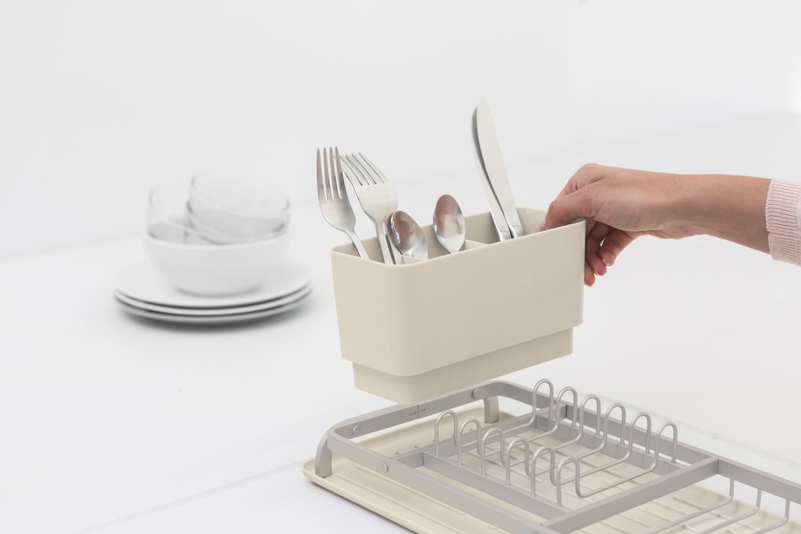 brabantia-sinkside-geschirrabtropfgestell-klein-soft-beige-5-teller image 6
