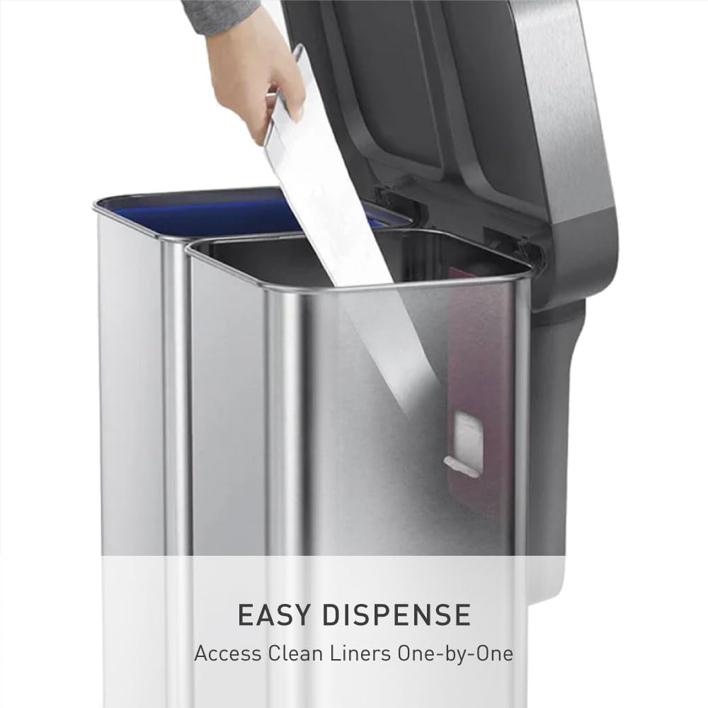 simplehuman-cw2209-treteimer-58l-edelstahl-doppelfach image 5