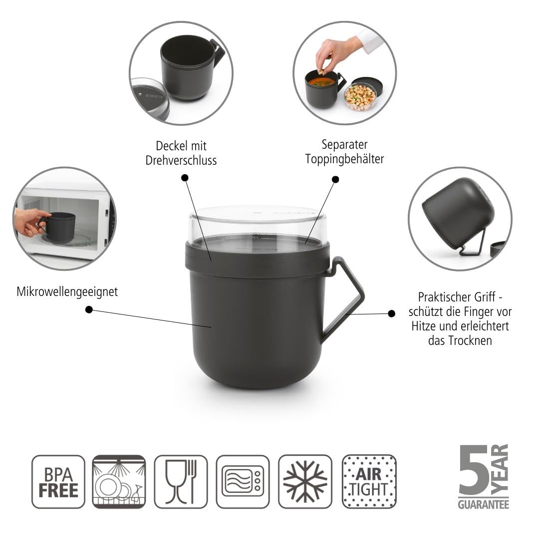 brabantia-make-take-suppenbecher-0-6-l-dark-grey-auslaufsicher image 2