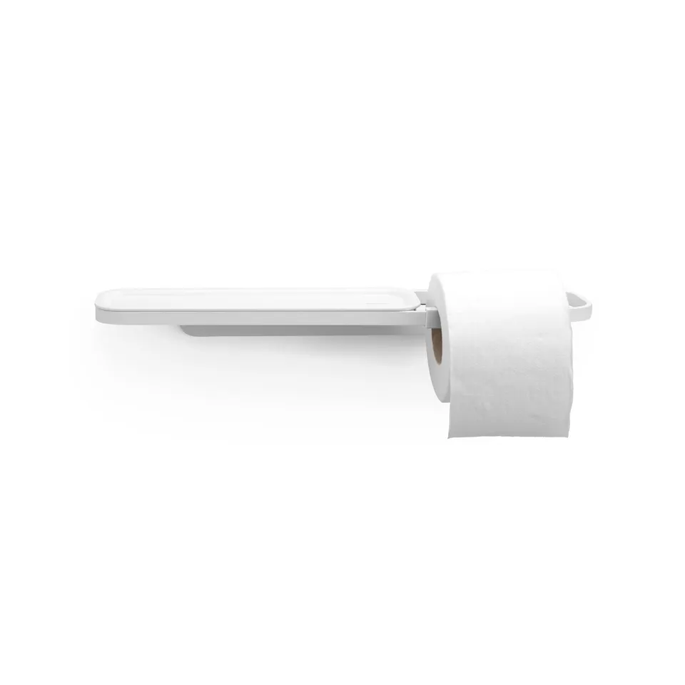 brabantia-mindset-toilettenpapierhalter-wei-mit-ablage-wand image 1