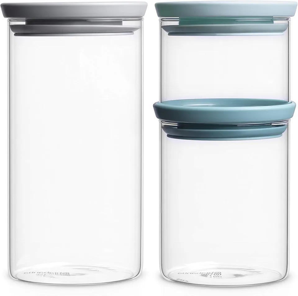 brabantia-glasbeh-lter-3er-set-mit-deckel-grau-mint-stapelbar image 1