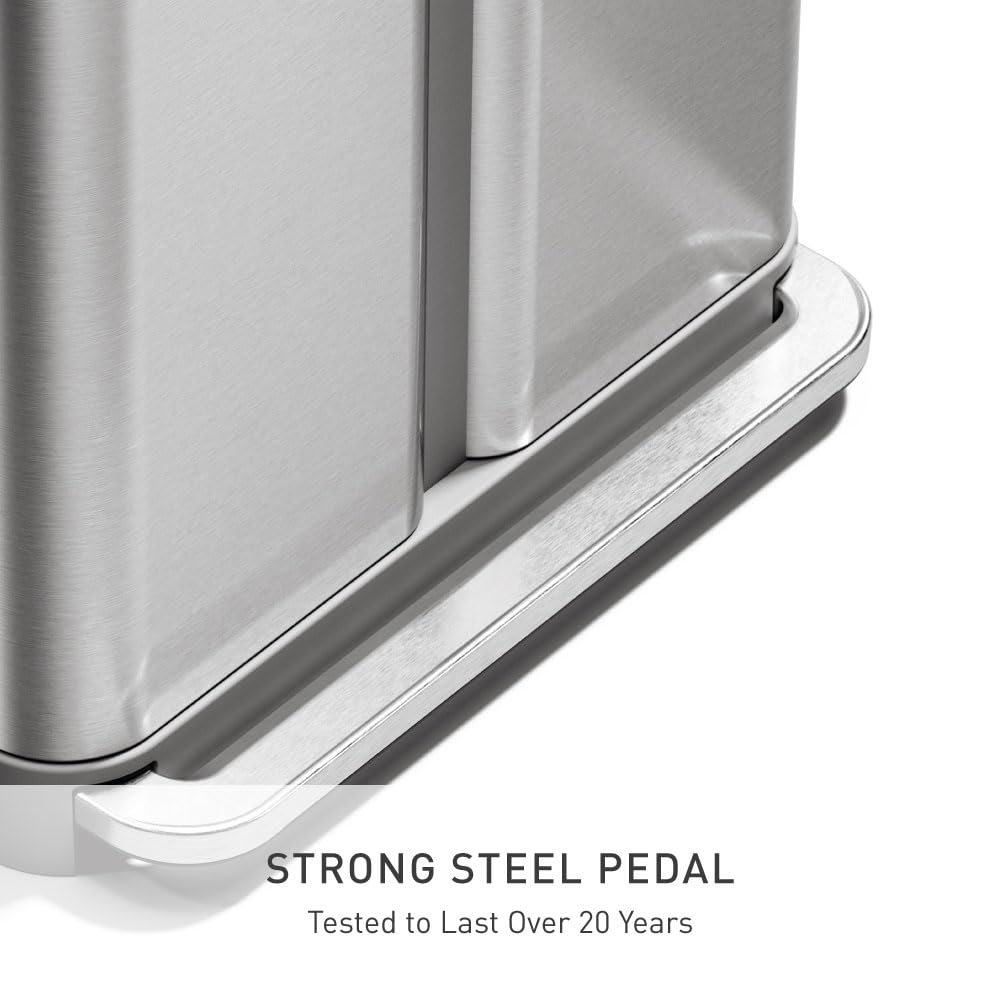 simplehuman-cw2209-treteimer-58l-edelstahl-doppelfach image 7
