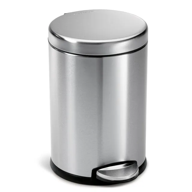 simplehuman-treteimer-cw1852cb-4-5l-edelstahl-rund image 1