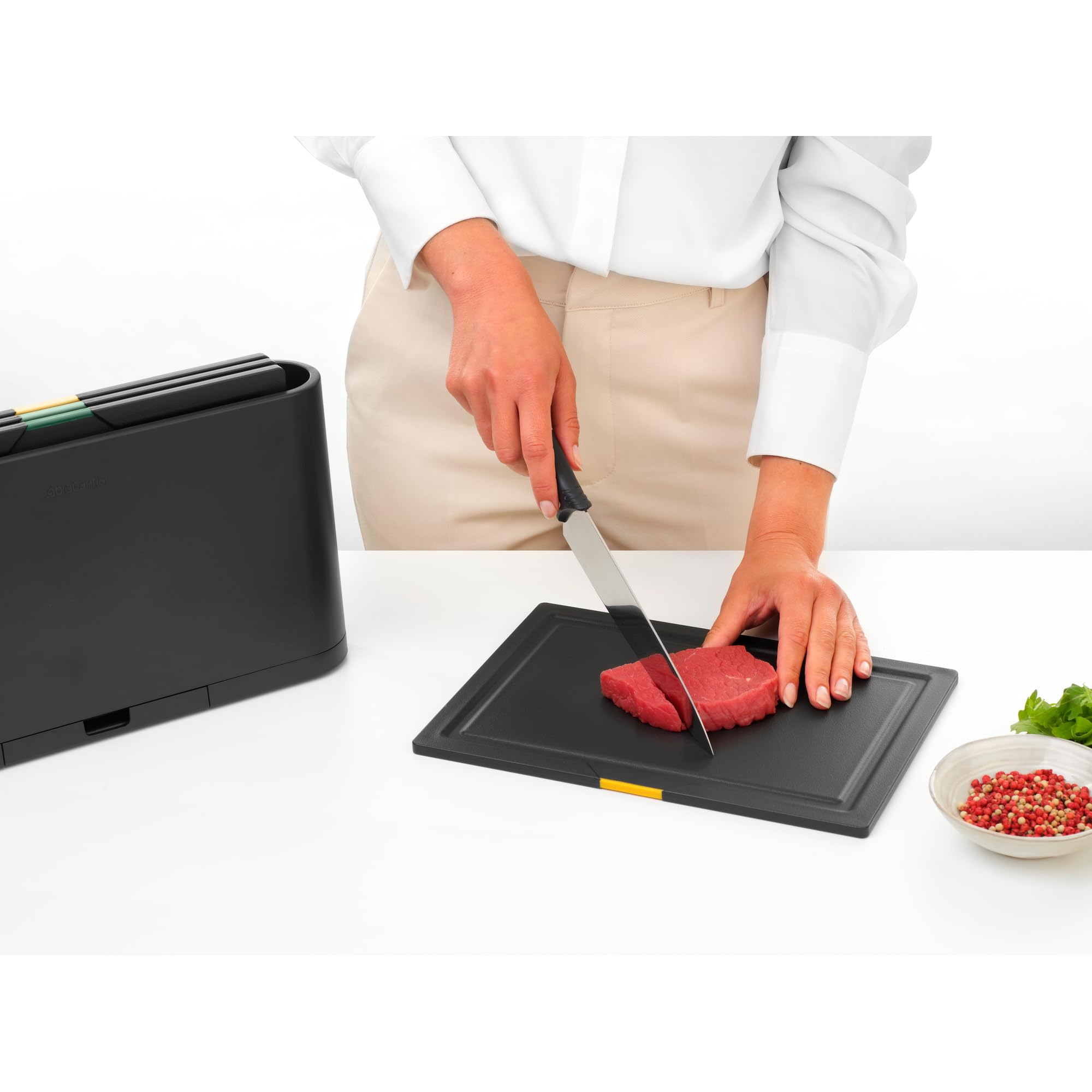 brabantia-tasty-schneidebrett-4er-set-dunkelgrau-kunststoff image 7