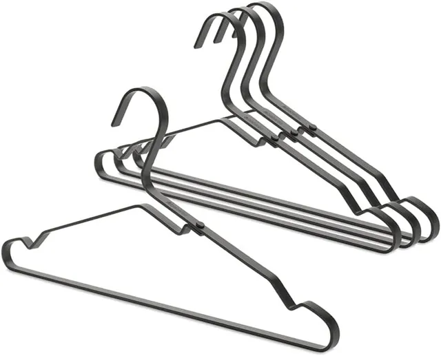 brabantia-aluminium-kleiderb-gel-4er-set-schwarz-rutschfest image 1