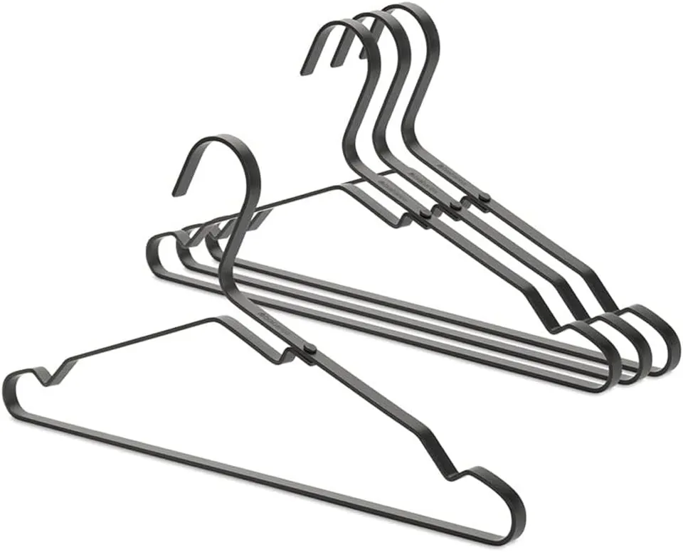 brabantia-aluminium-kleiderb-gel-4er-set-schwarz-rutschfest image 1