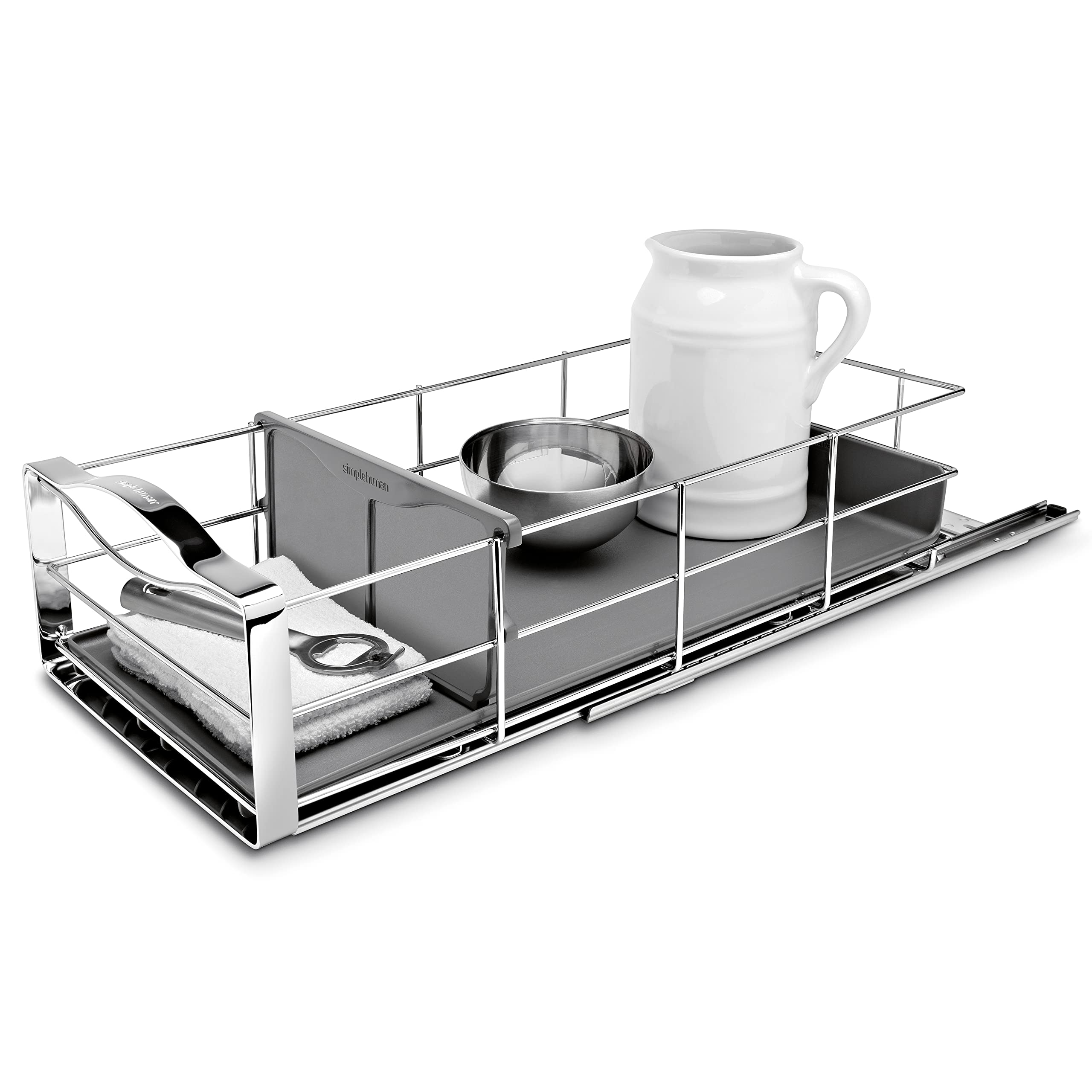 simplehuman-schrankorganisator-22-8cm-ausziehbar-grau image 2