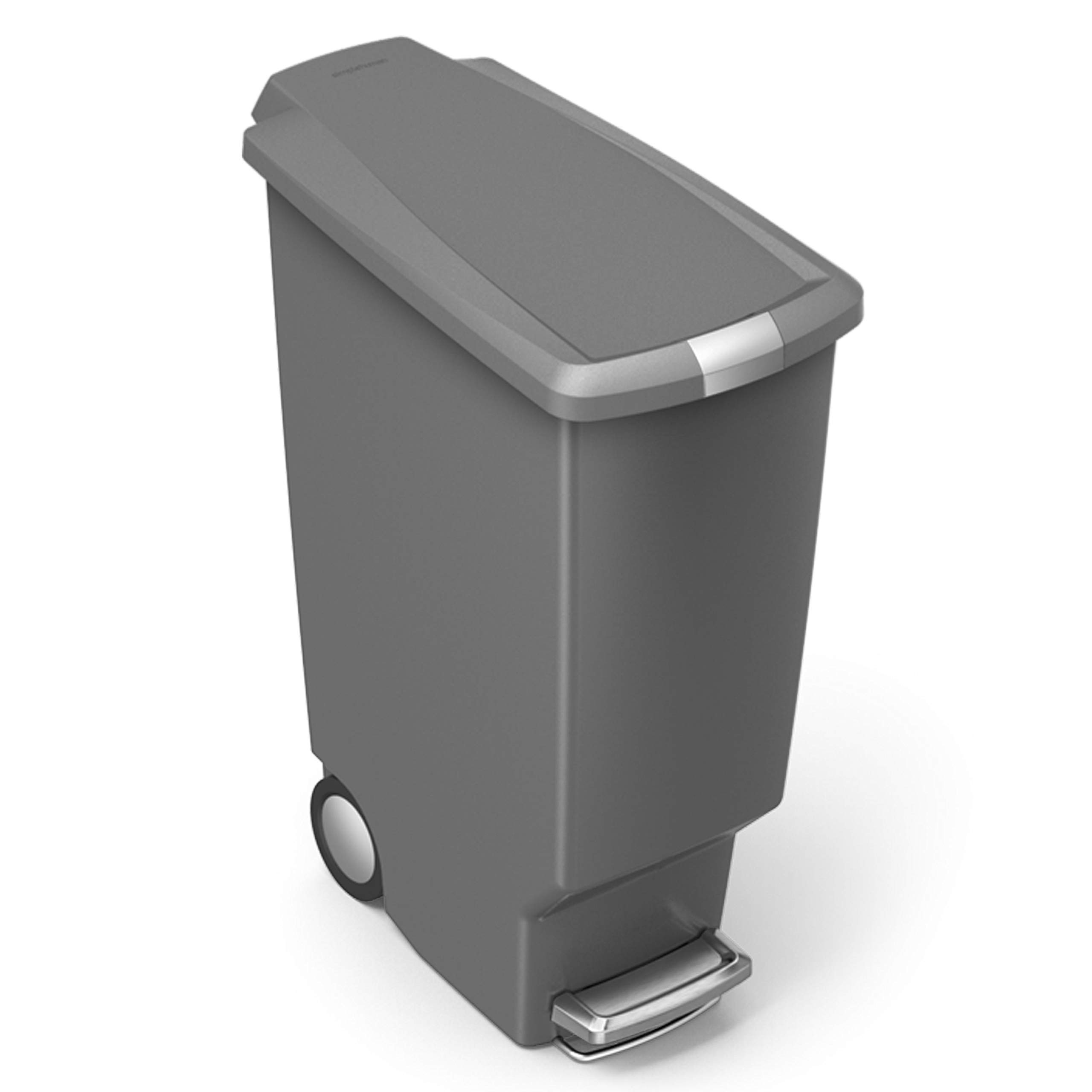 simplehuman-treteimer-cw1363-40l-grau-schmal-m-lltrennung image 3
