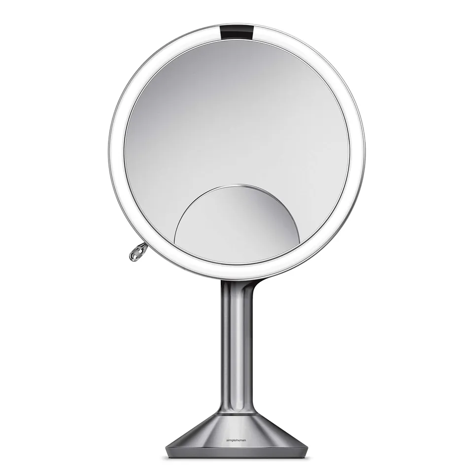 simplehuman-sensorspiegel-trio-20-cm-edelstahl-1x-5x-10x image 1