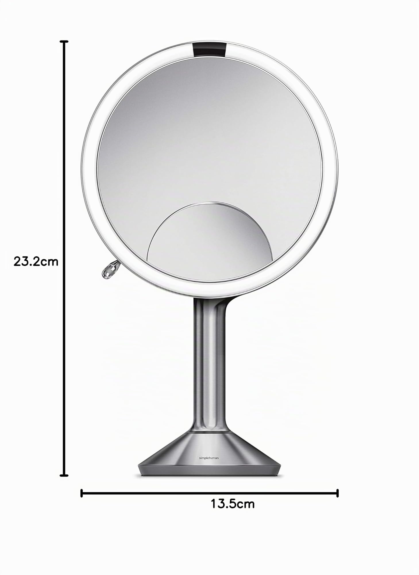 simplehuman-sensorspiegel-trio-20-cm-edelstahl-1x-5x-10x image 5