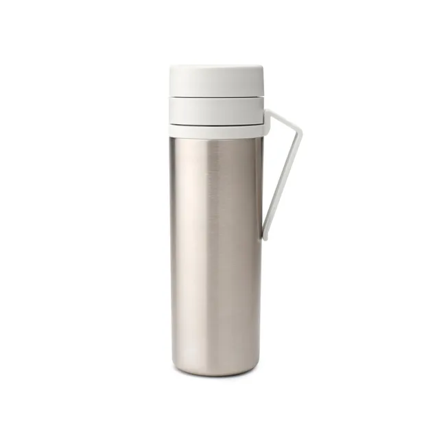 brabantia-make-take-thermoflasche-0-5-l-hellgrau-mit-clip image 1