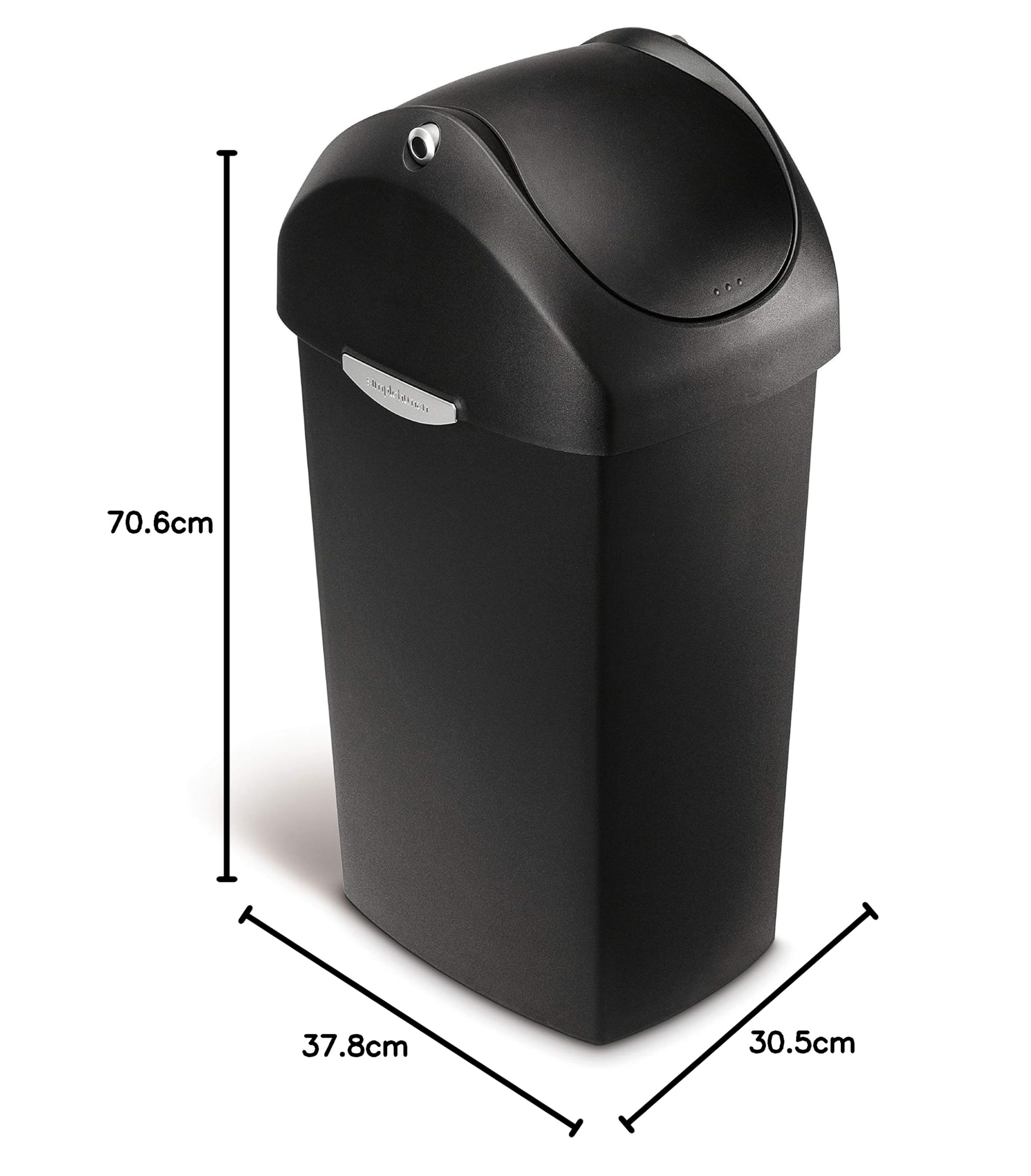 simplehuman-treteimer-40l-schwingdeckel-schwarz-m-llbeutel-m image 4