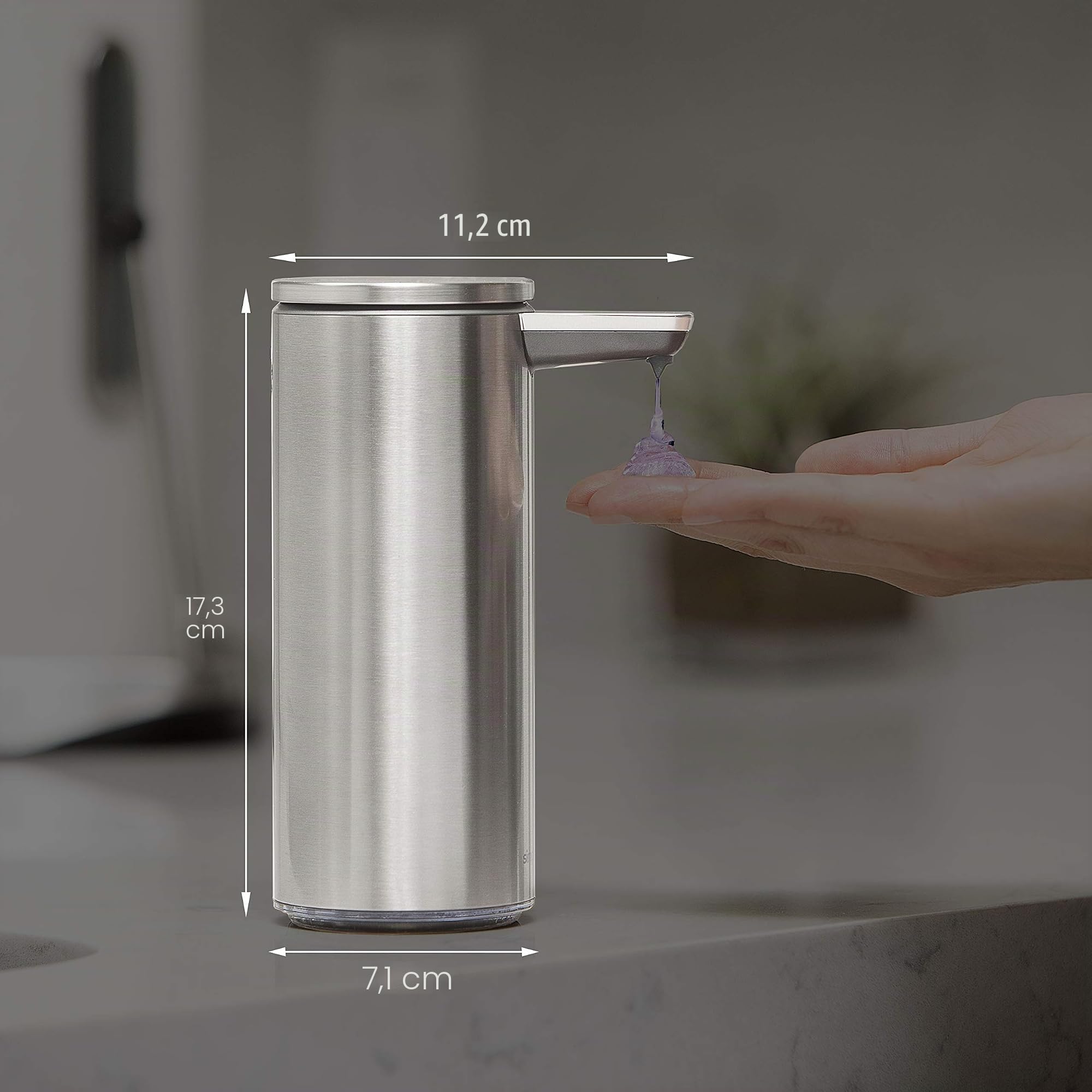 simplehuman-st1043-sensorspender-266ml-edelstahl image 3