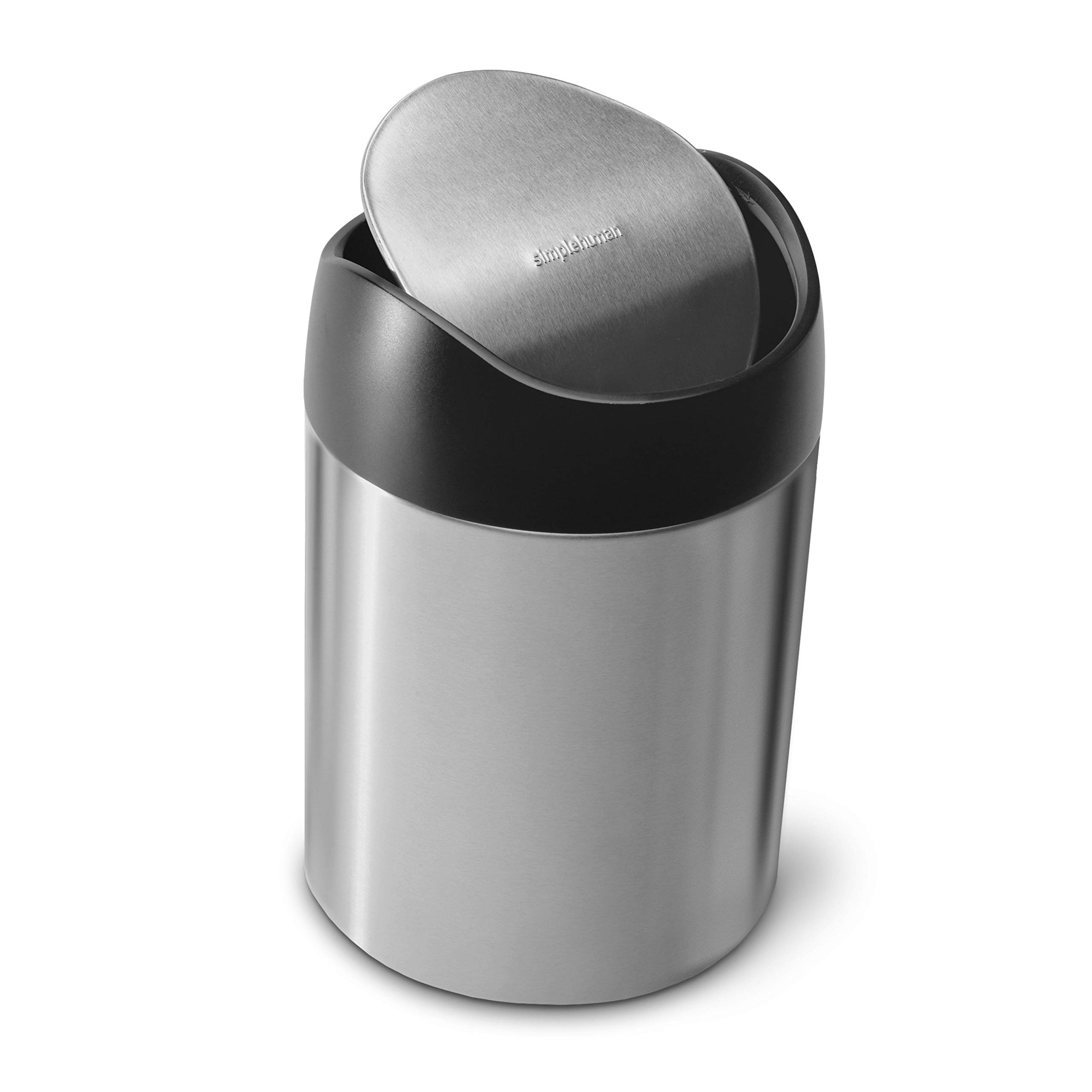 simplehuman-mini-abfalleimer-1-5l-wei-schwingdeckel image 7