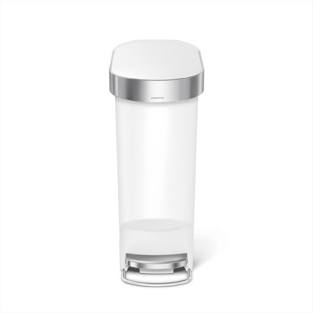 simplehuman-treteimer-cw1363-40l-grau-schmal-m-lltrennung image 6