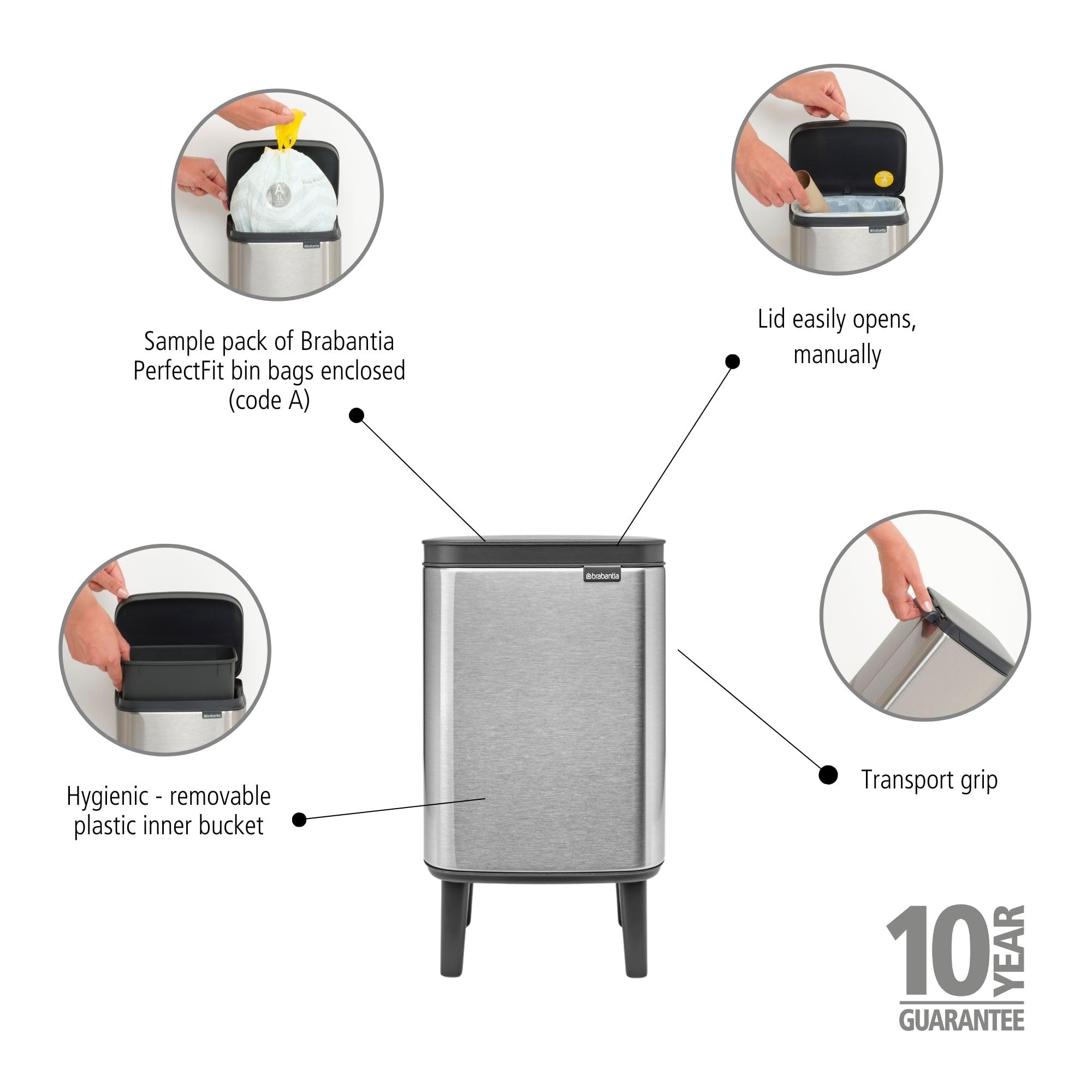 brabantia-bo-hi-m-lleimer-4l-mattschwarz-bad-soft-close image 4