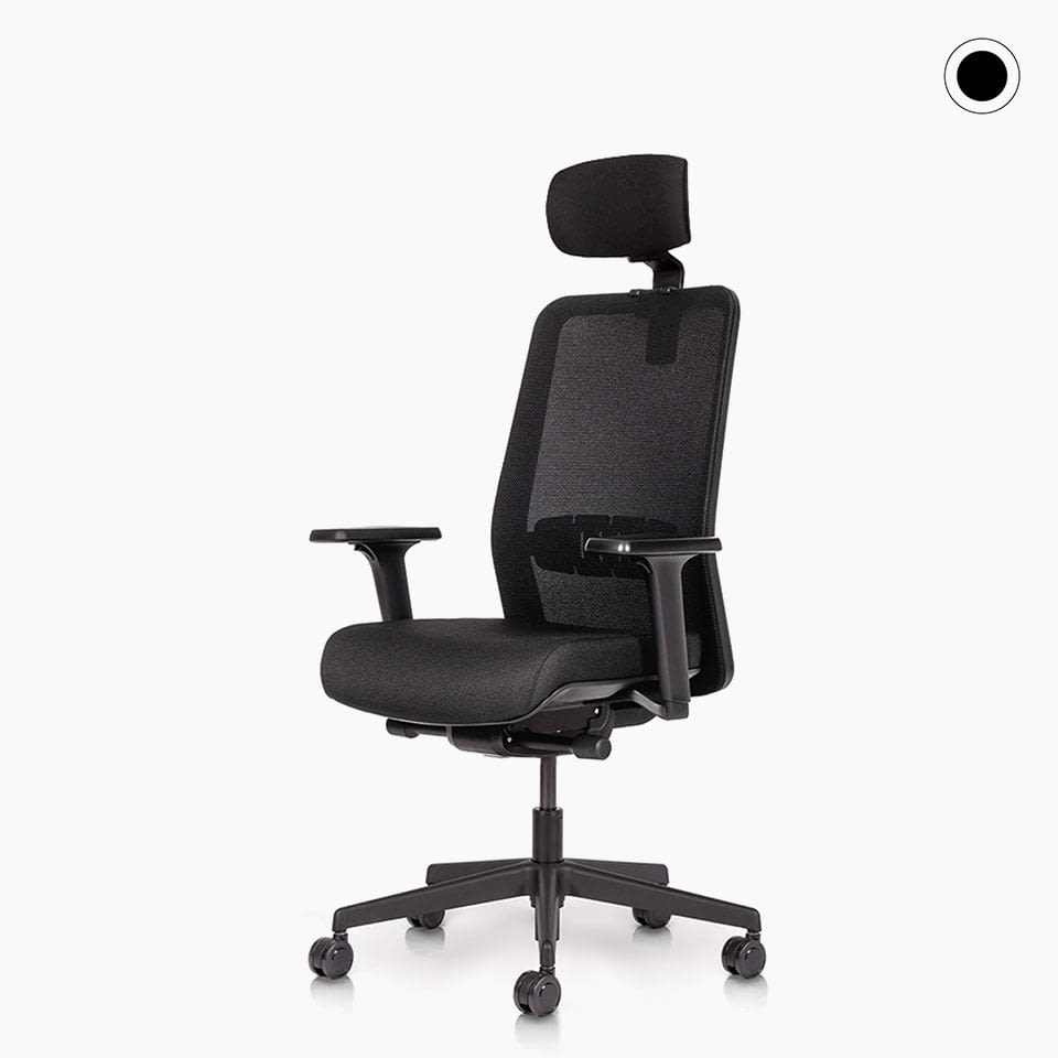 lento-proto-b-rostuhl-mit-kopfst-tze-netzr-cken-schwarz image 1