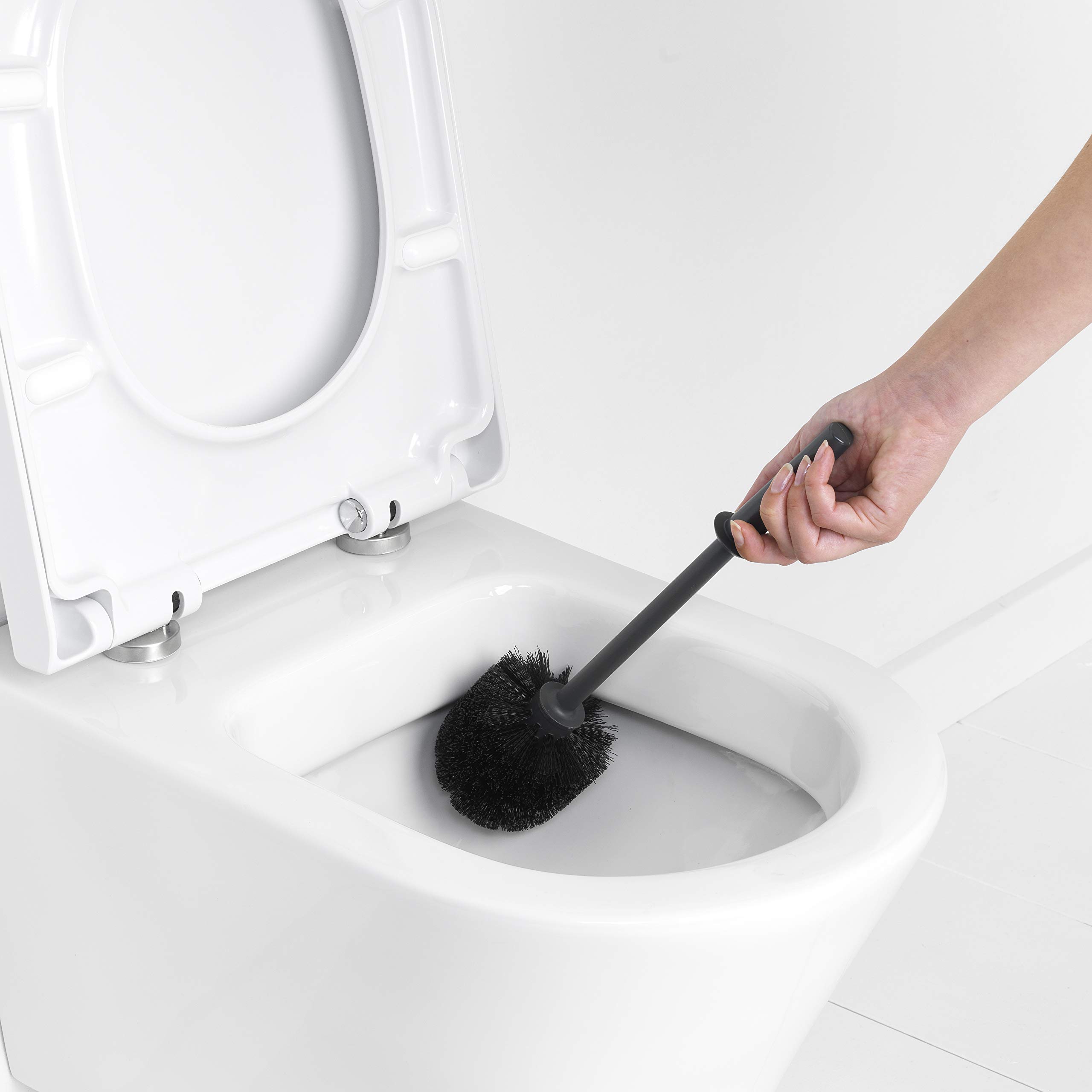 brabantia-wc-garnitur-mit-b-rste-matt-schwarz-kunststoff-halter image 4