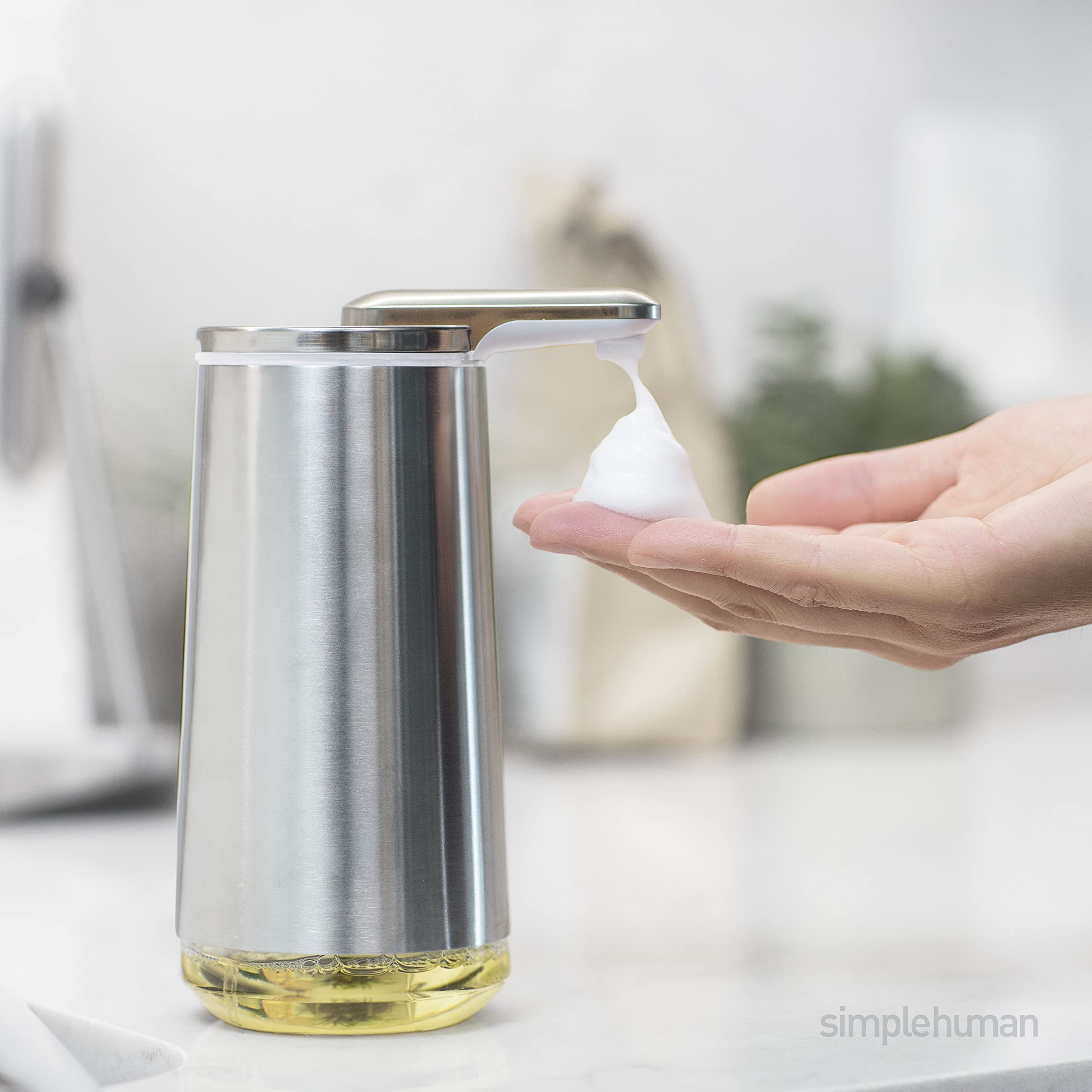 simplehuman-sensorspender-st1062-schaumseifenspender-edelstahl-silber-295ml image 7