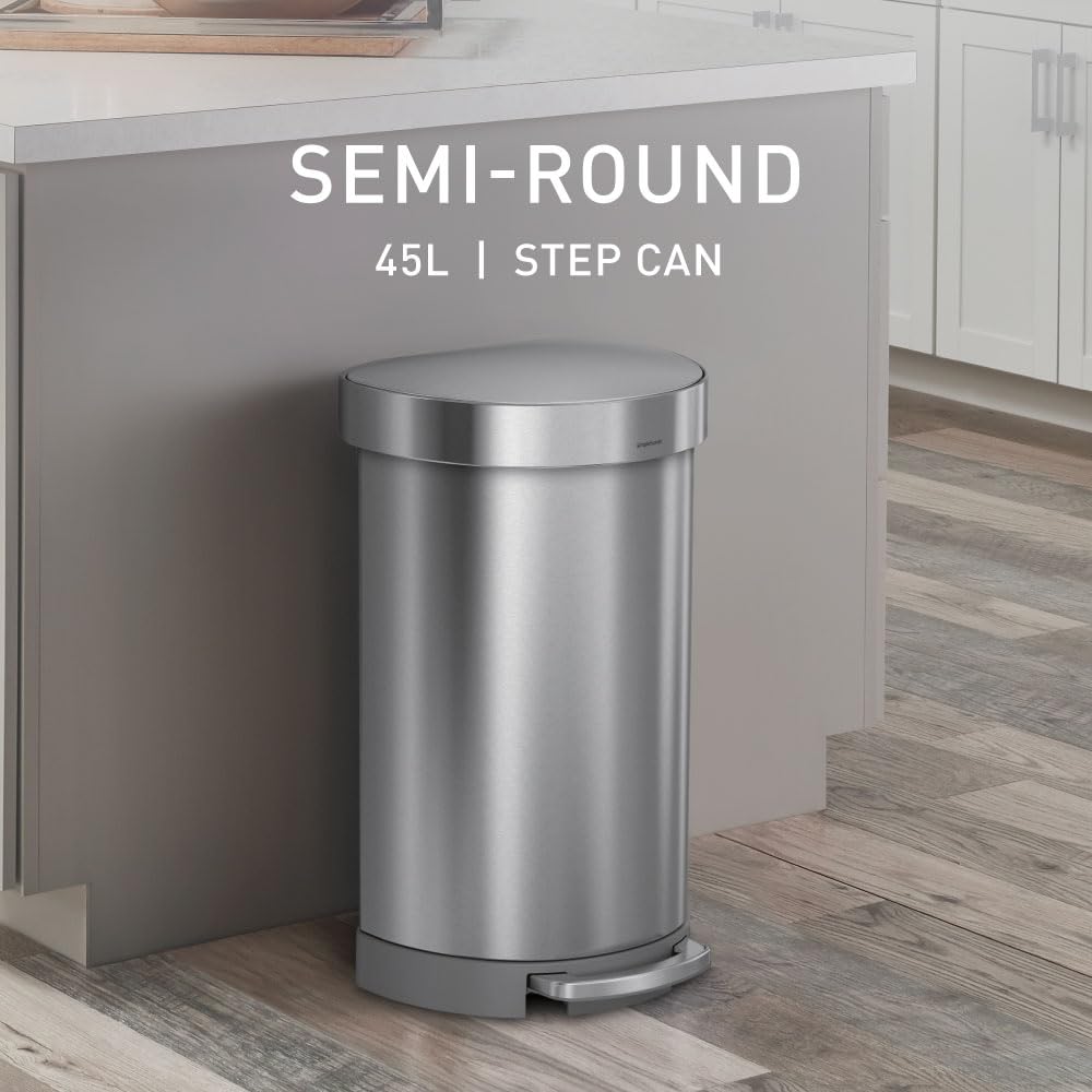 simplehuman-treteimer-cw2030-45-l-halbrund-edelstahl image 2