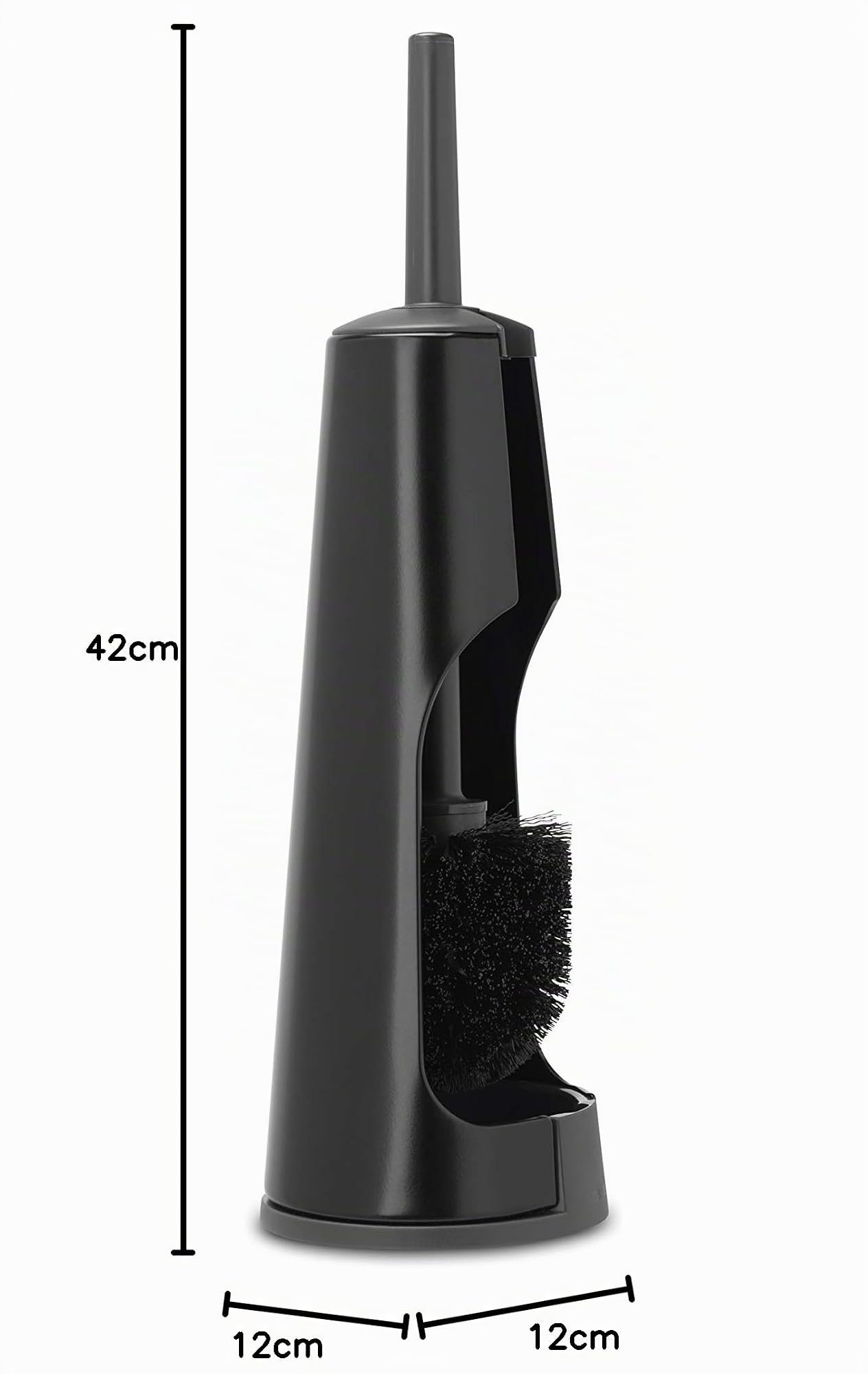 brabantia-wc-garnitur-mit-b-rste-matt-schwarz-kunststoff-halter image 6