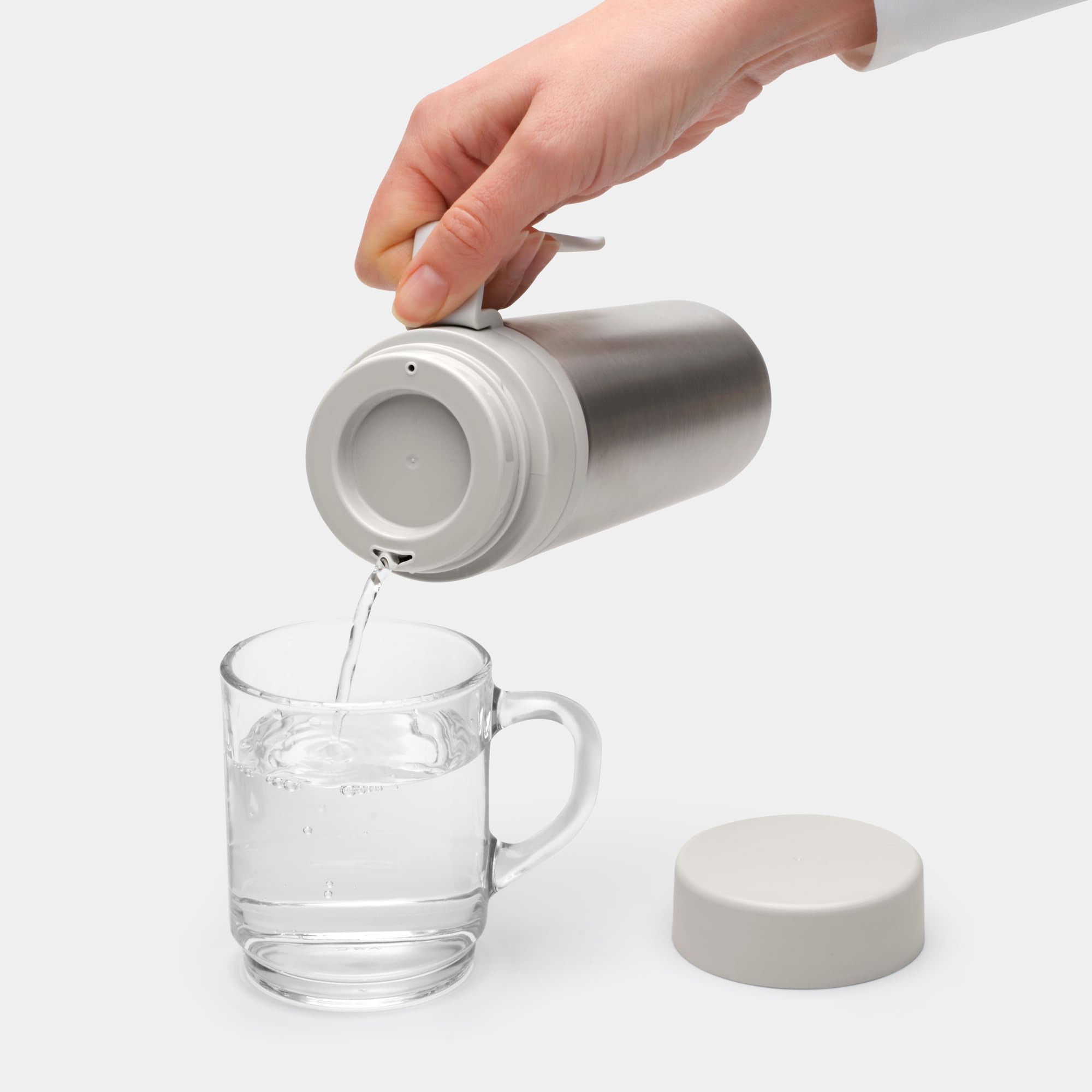 brabantia-make-take-thermoflasche-0-5-l-hellgrau-mit-clip image 7