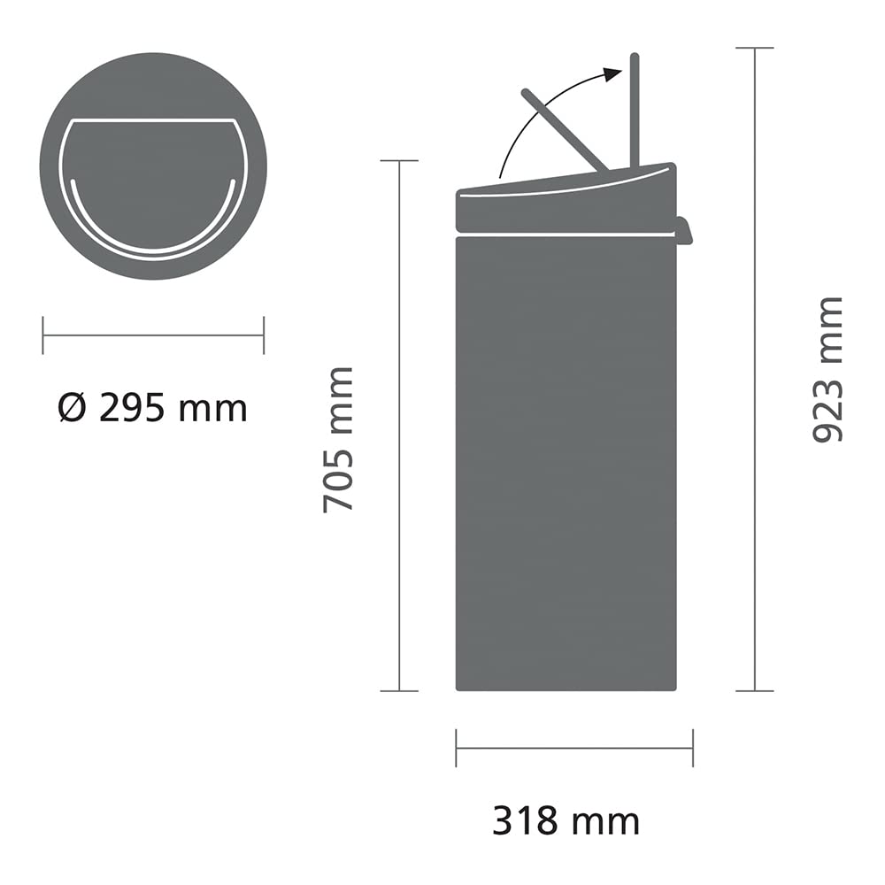 brabantia-touch-bin-m-lleimer-schwarz-30l-stahl-soft-touch image 5