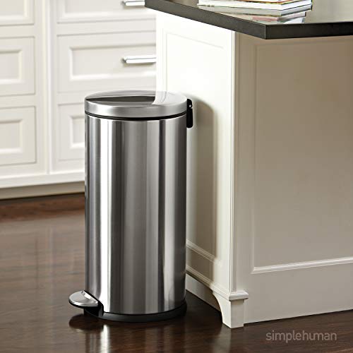 simplehuman-cw1810-treteimer-30l-edelstahl-rund-leise image 8