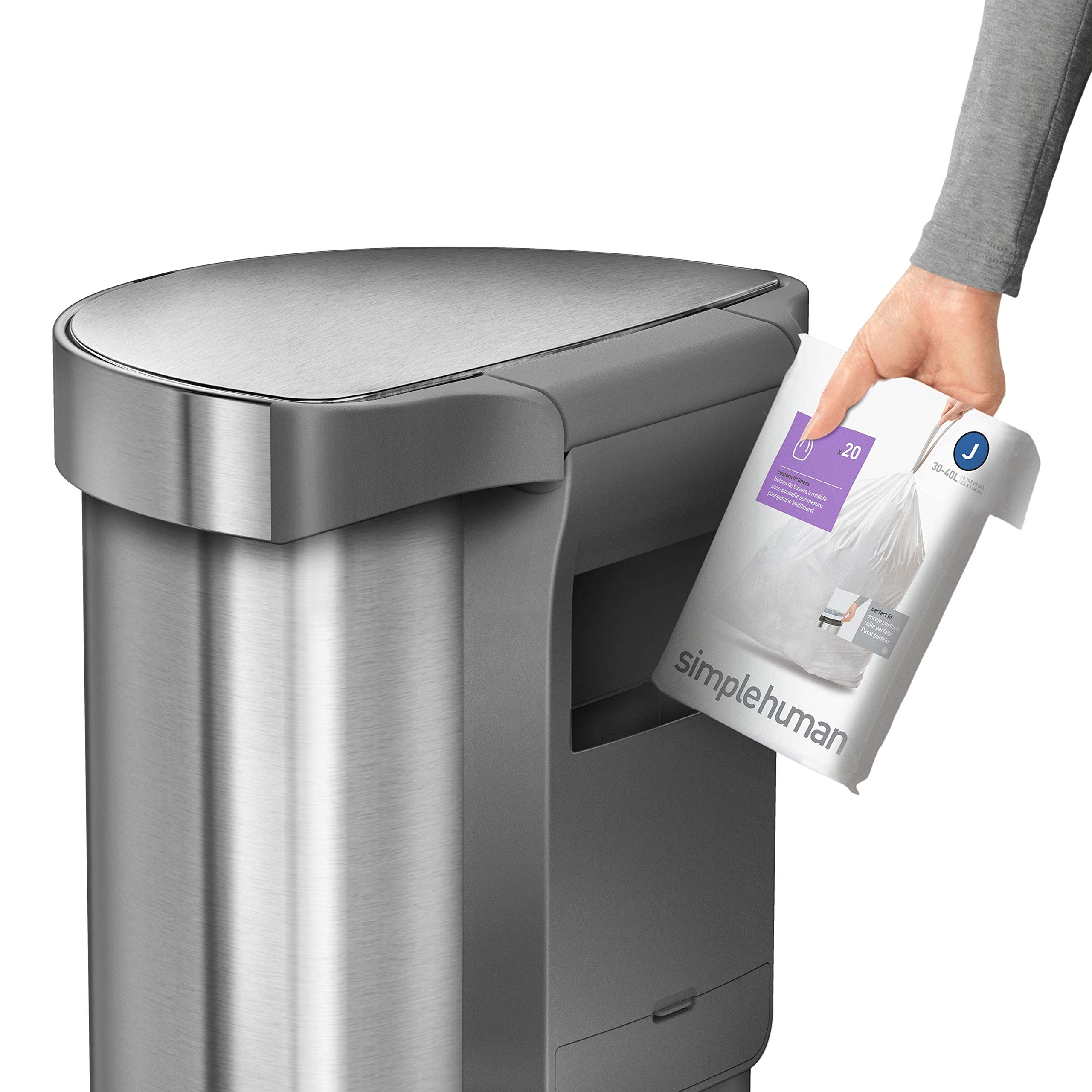 simplehuman-st2009-sensorabfalleimer-45-l-grau-edelstahl image 4