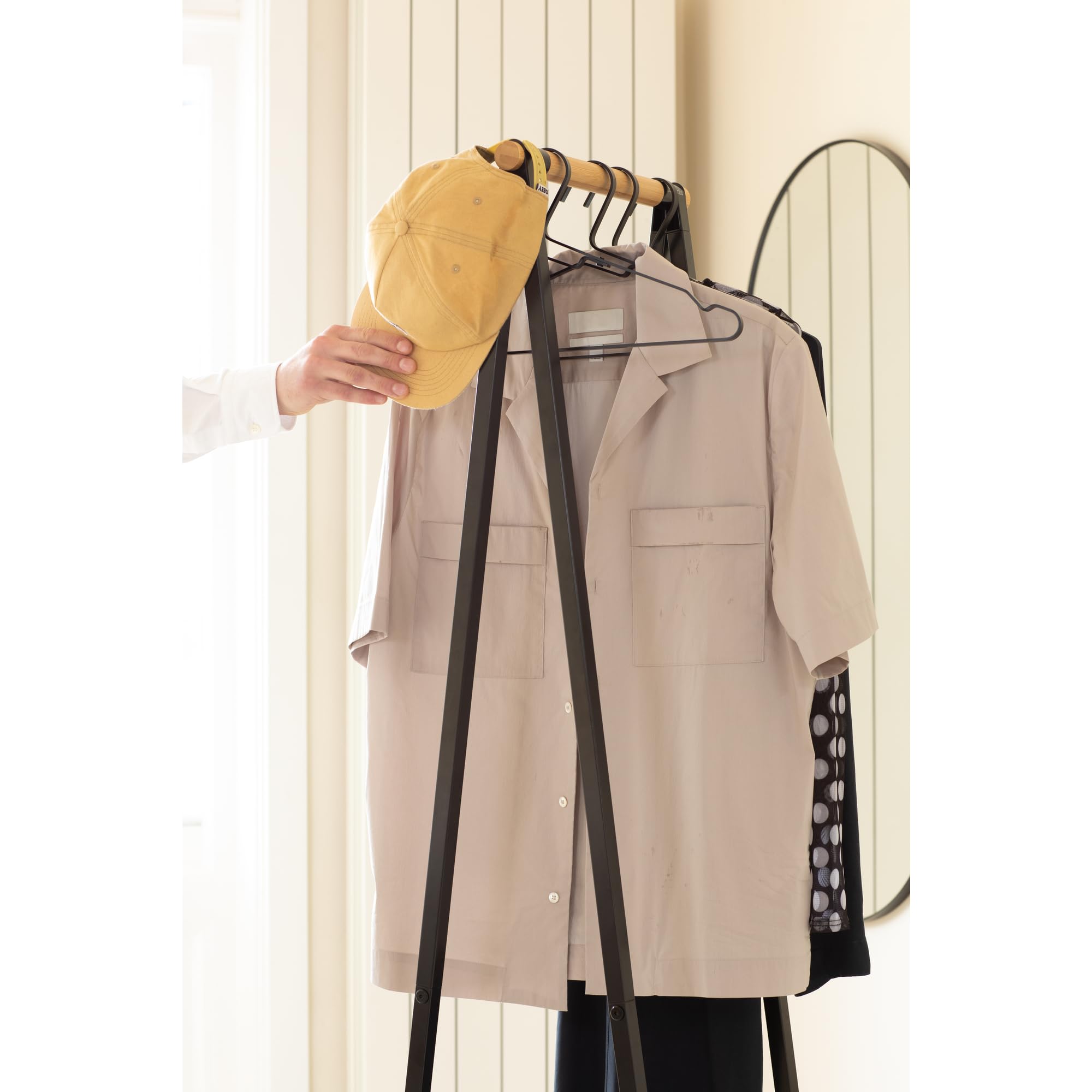 brabantia-linn-kleiderst-nder-compact-schwarz-bambus-stange image 8