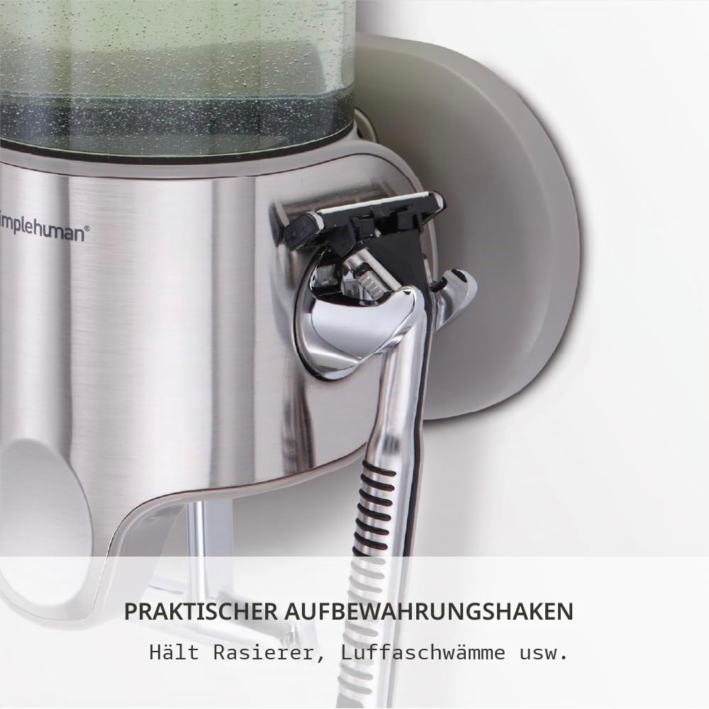 simplehuman-bt1028-wandspender-doppelt-2x444-ml-edelstahl image 4