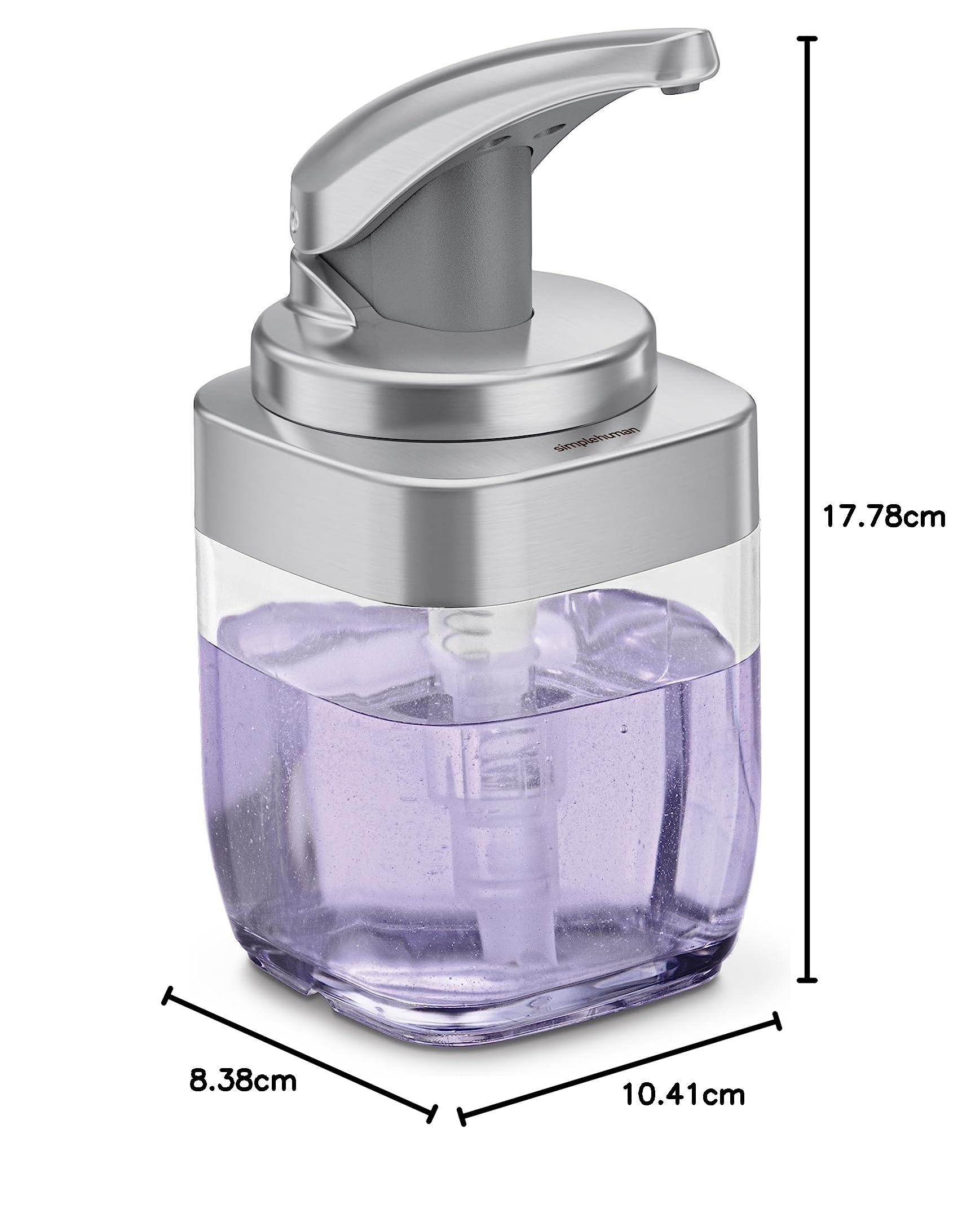 simplehuman-puls-spender-444-ml-geb-rstetes-nickel-seifenspender image 6