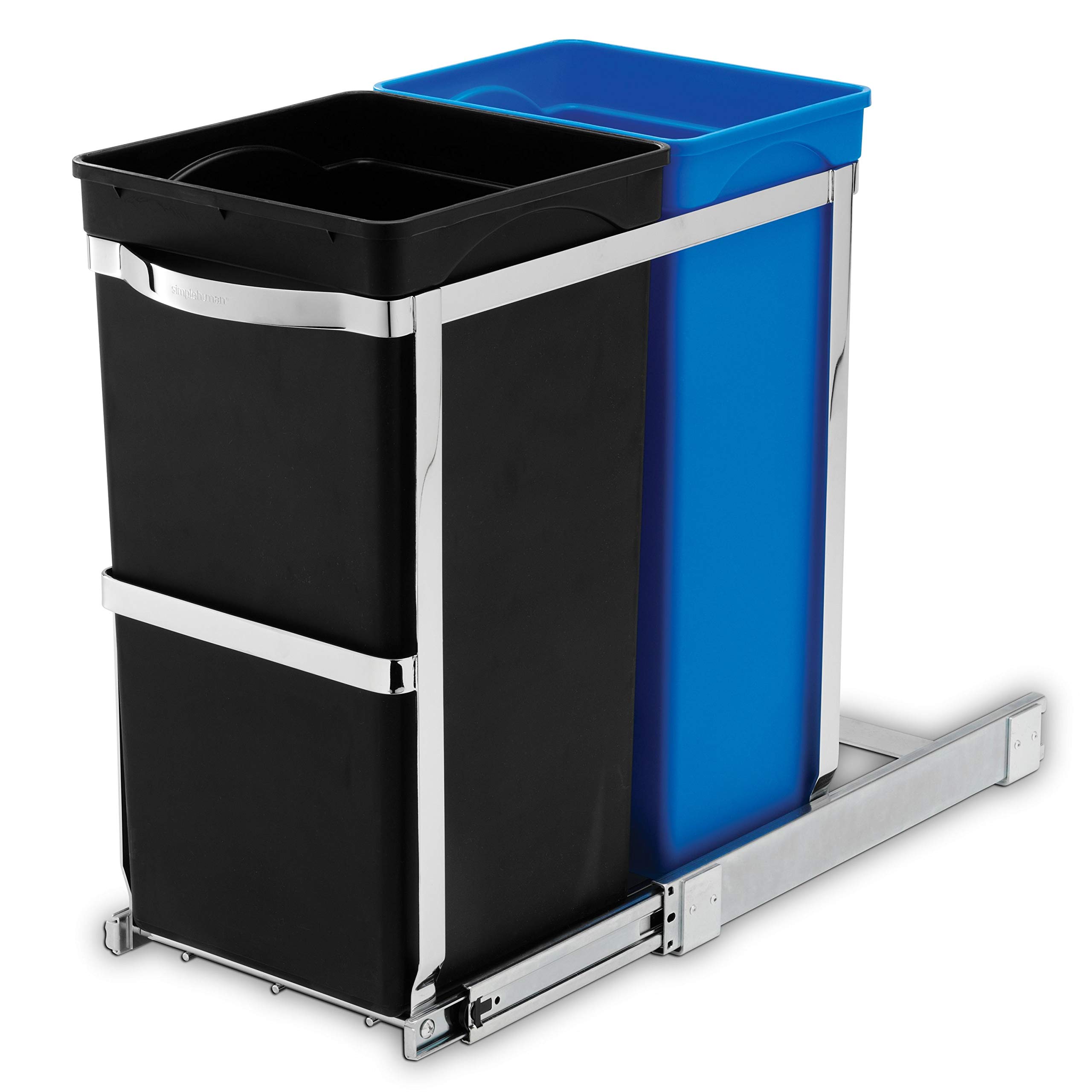 simplehuman-schrank-abfalleimer-doppelfach-auszug-m-lleimer-stahl image 3