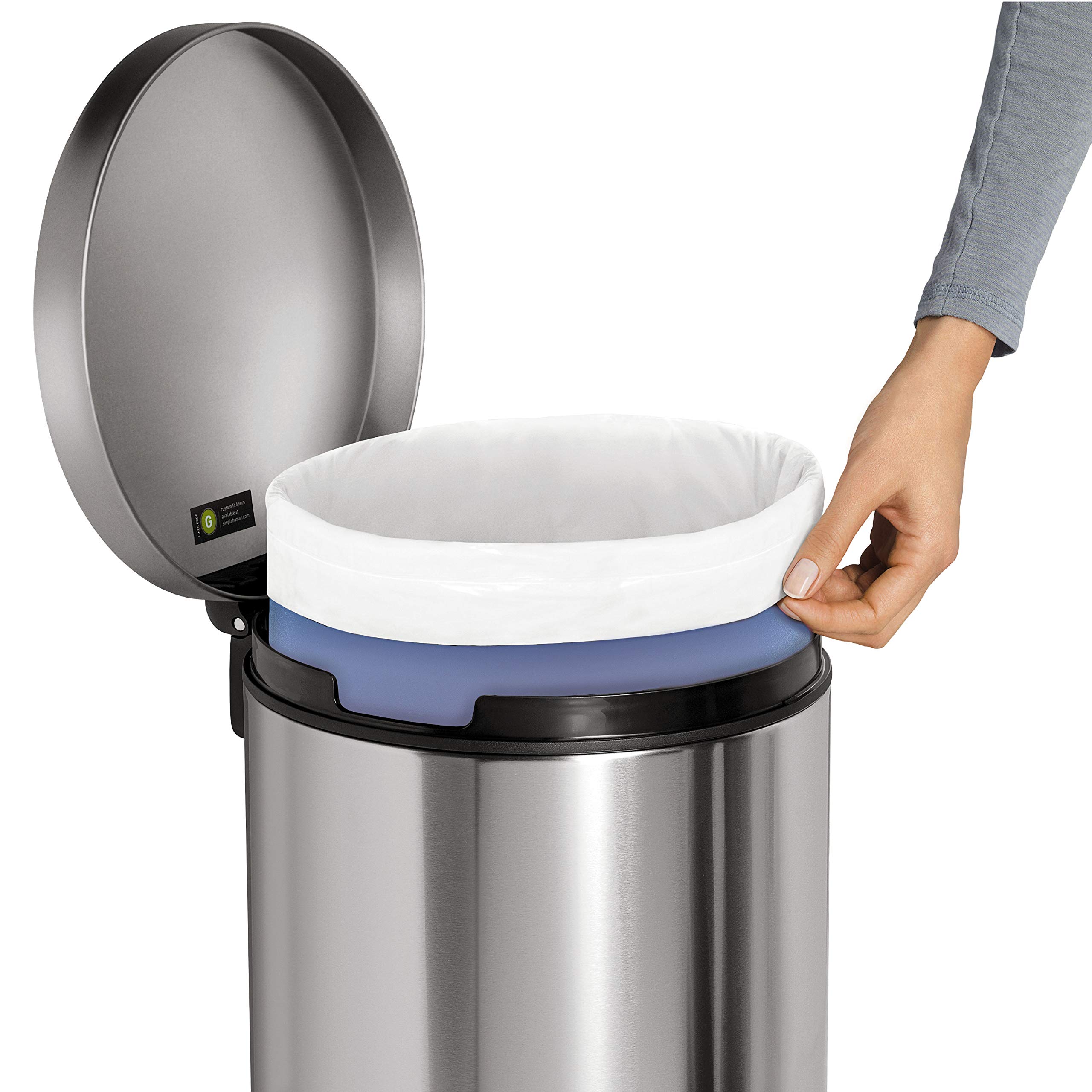 simplehuman-cw1810-treteimer-30l-edelstahl-rund-leise image 5
