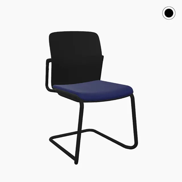 lento-konferenzst-hle-freischwinger-light-2-0-stapelstuhl-schwarz-sitzpad image 1