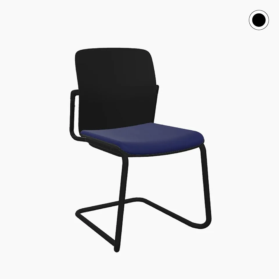 lento-konferenzst-hle-freischwinger-light-2-0-stapelstuhl-schwarz-sitzpad image 1