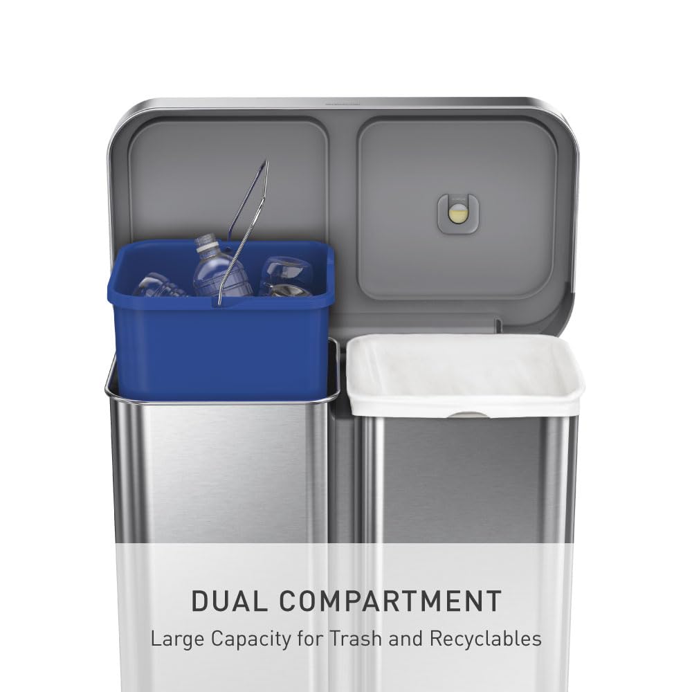 simplehuman-cw2209-treteimer-58l-edelstahl-doppelfach image 6