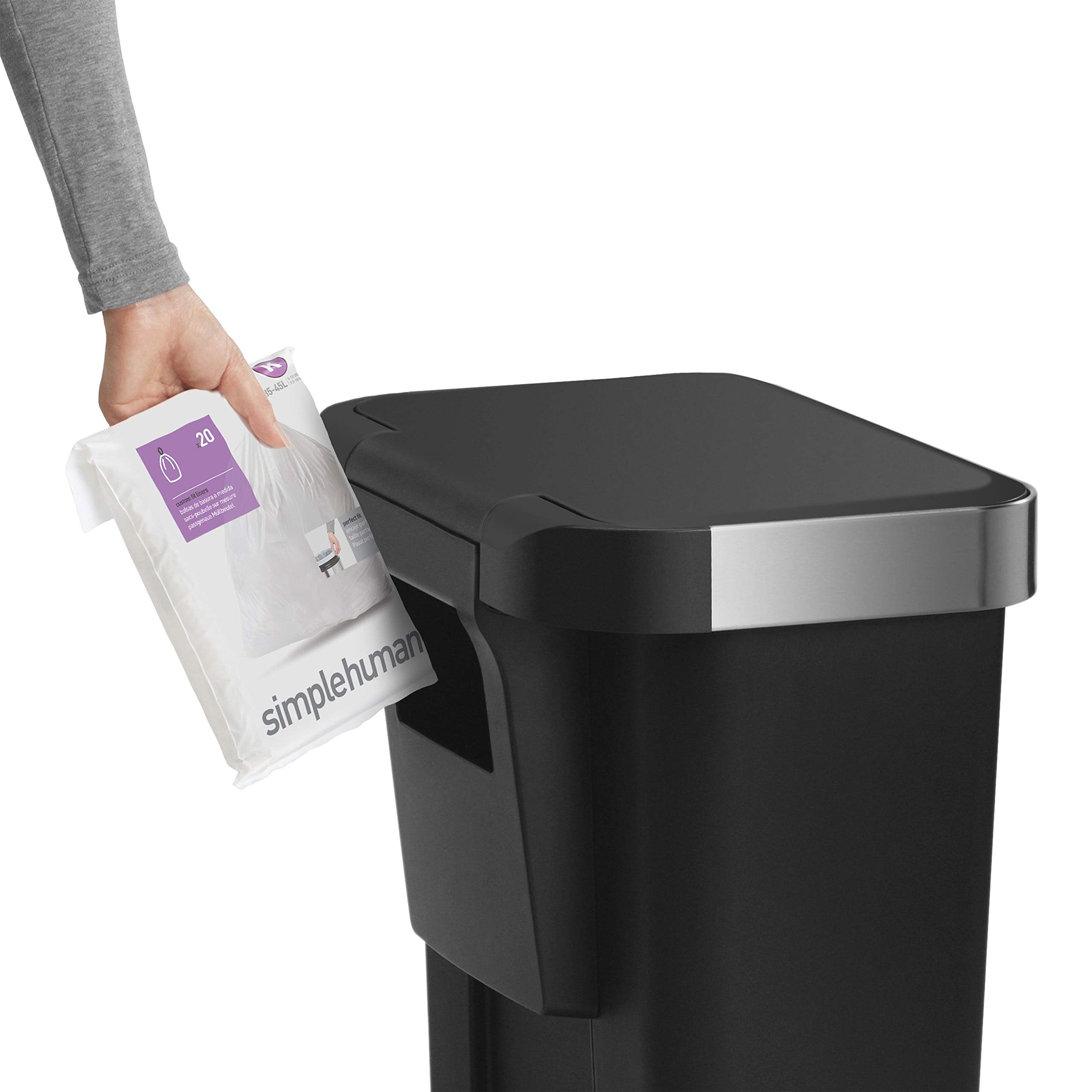 simplehuman-treteimer-cw1385cb-45-liter-schwarz-pedaleimer image 3